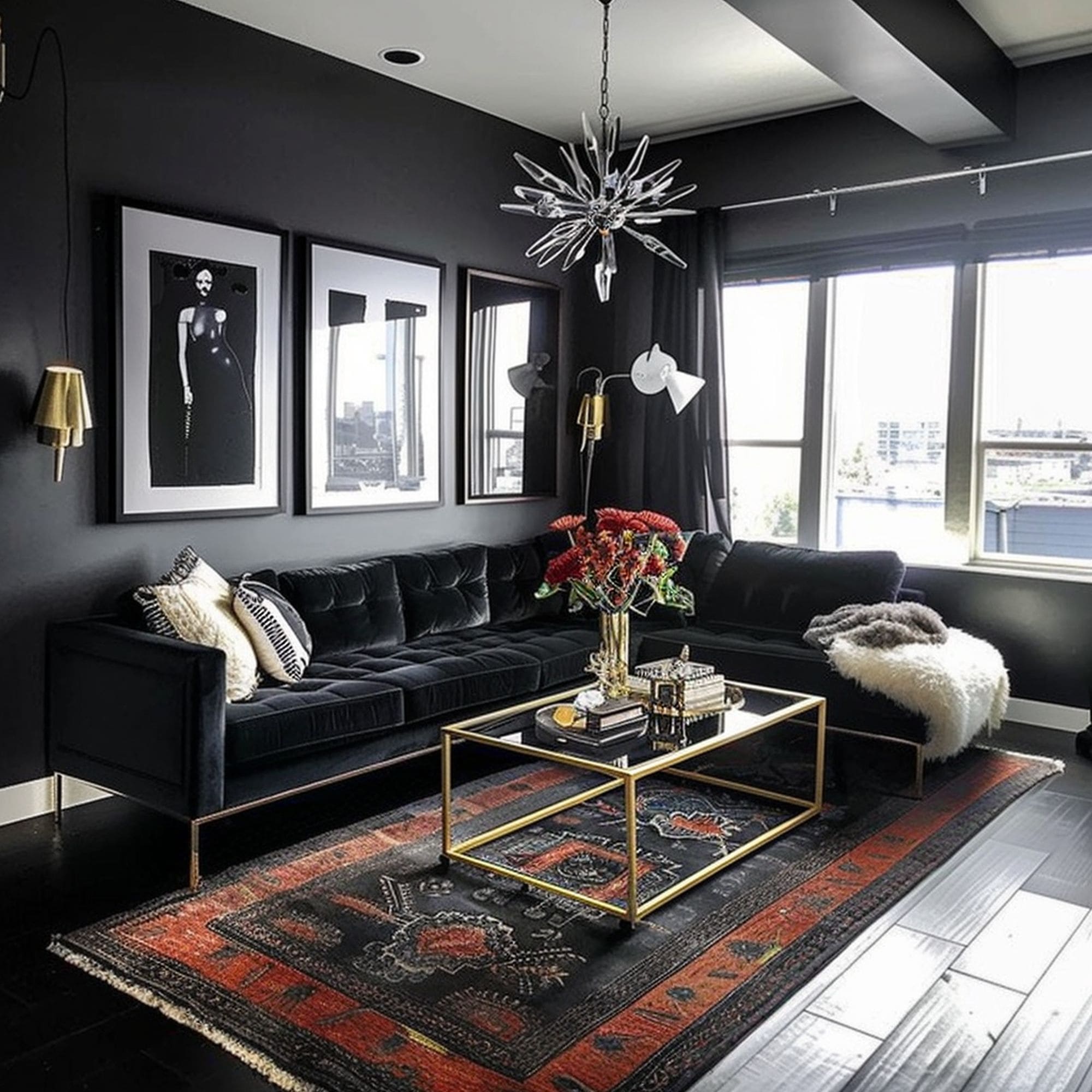 Dark Color Living Room