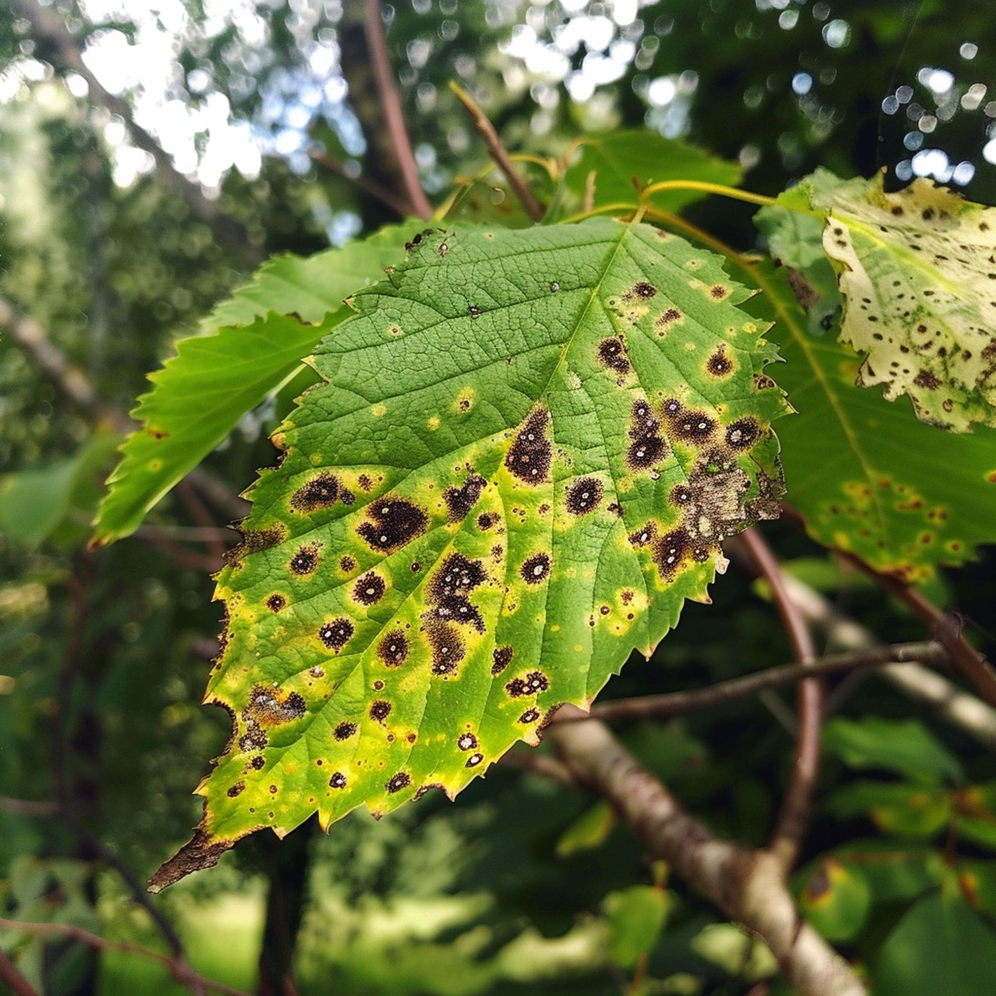 Leaf Spot Birch Tree Disease