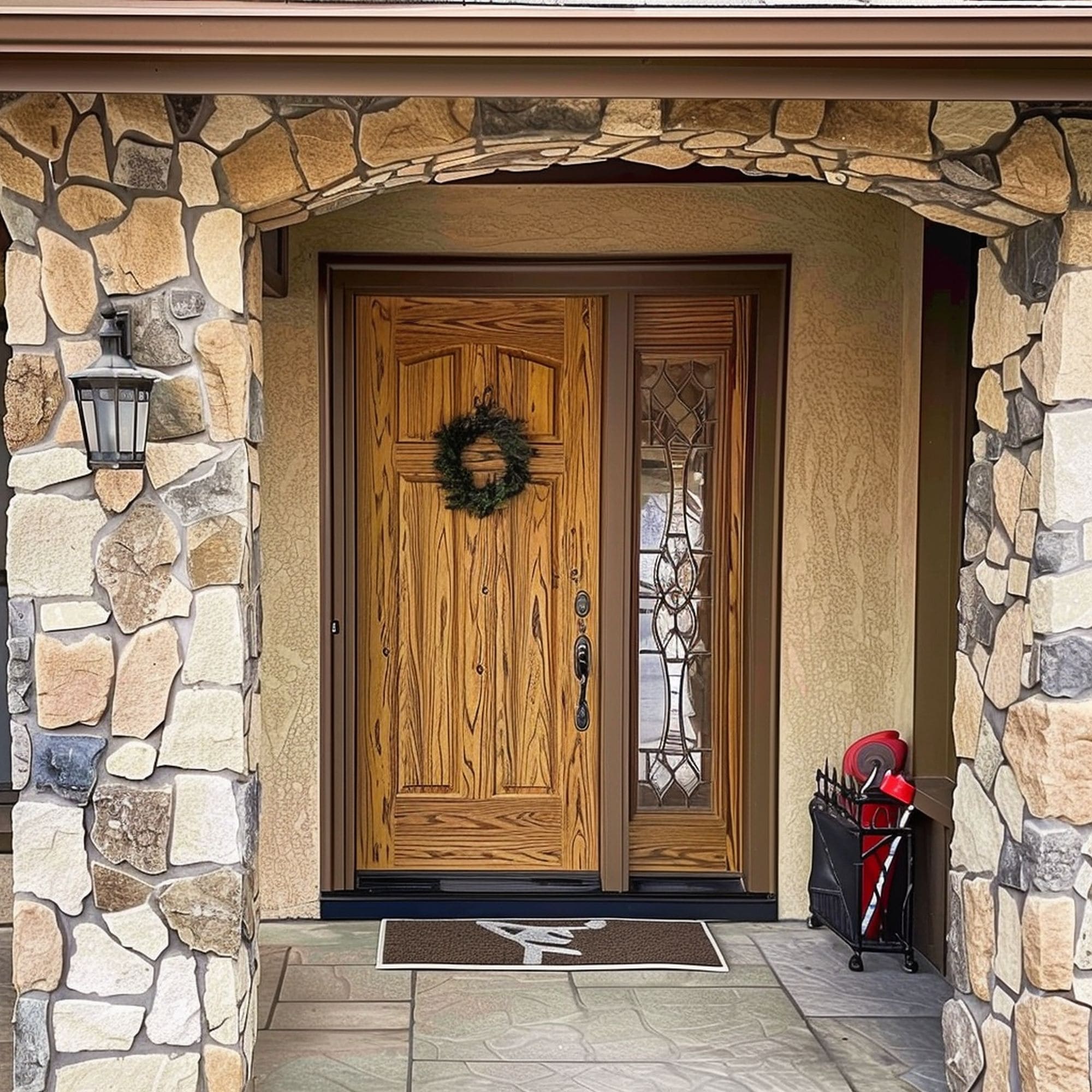 Stone Veneer Doorway Entrance