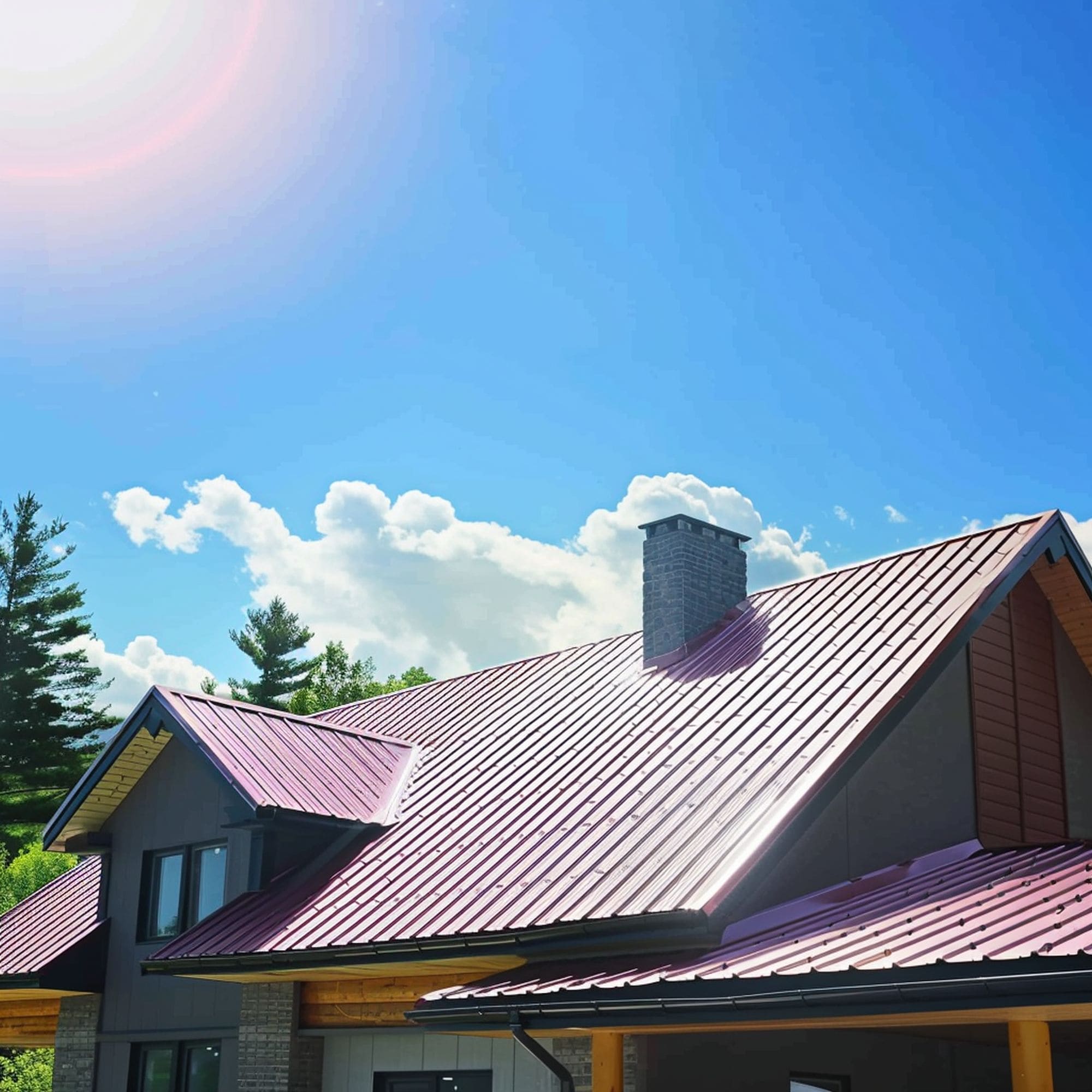 Metal Roof During Sunny Weather