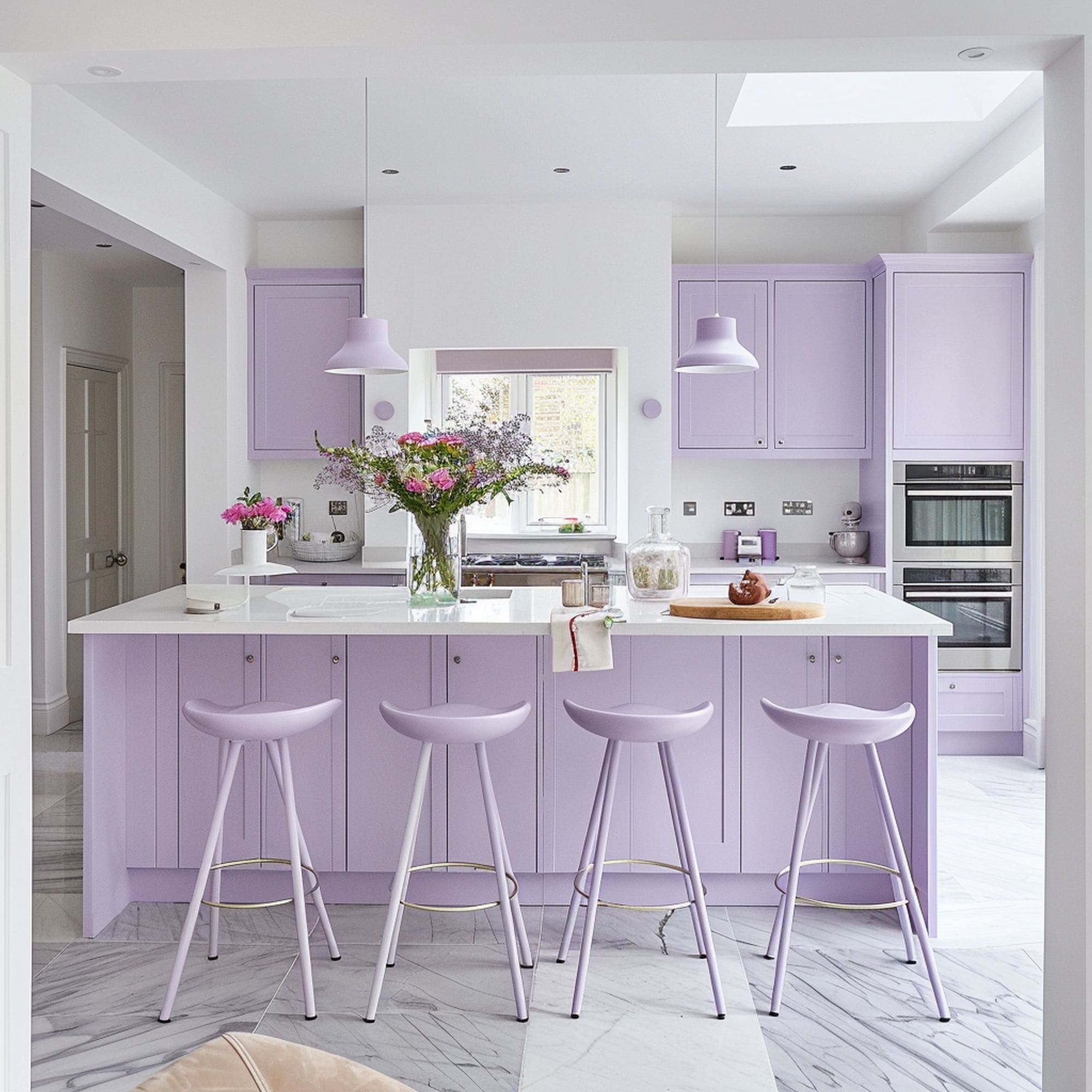 Pastel Light Purple Kitchen