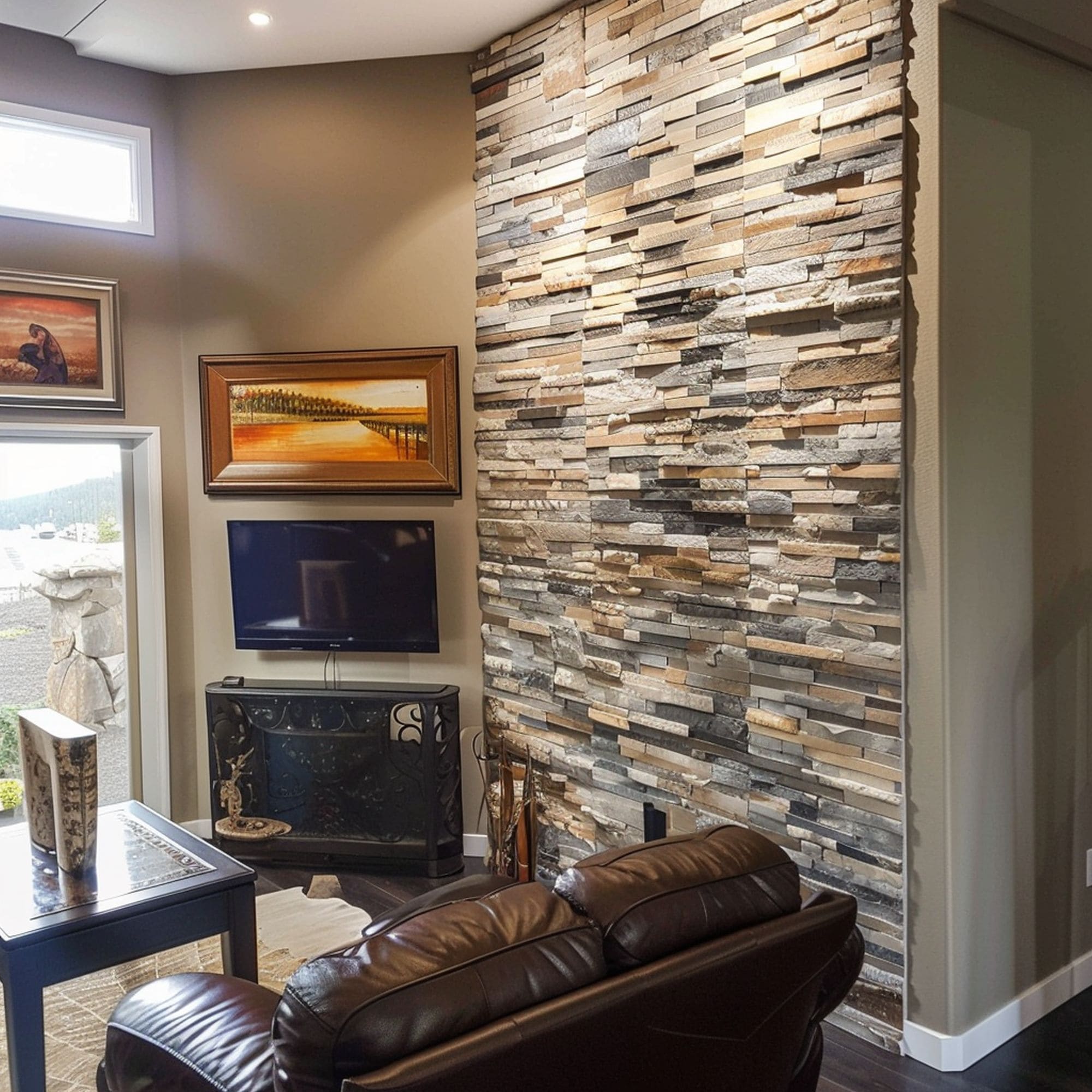 Stone Veneer Accent Wall