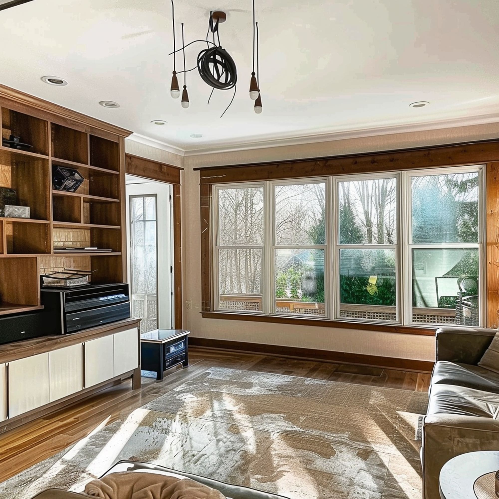 Uncovered Window in Living Room