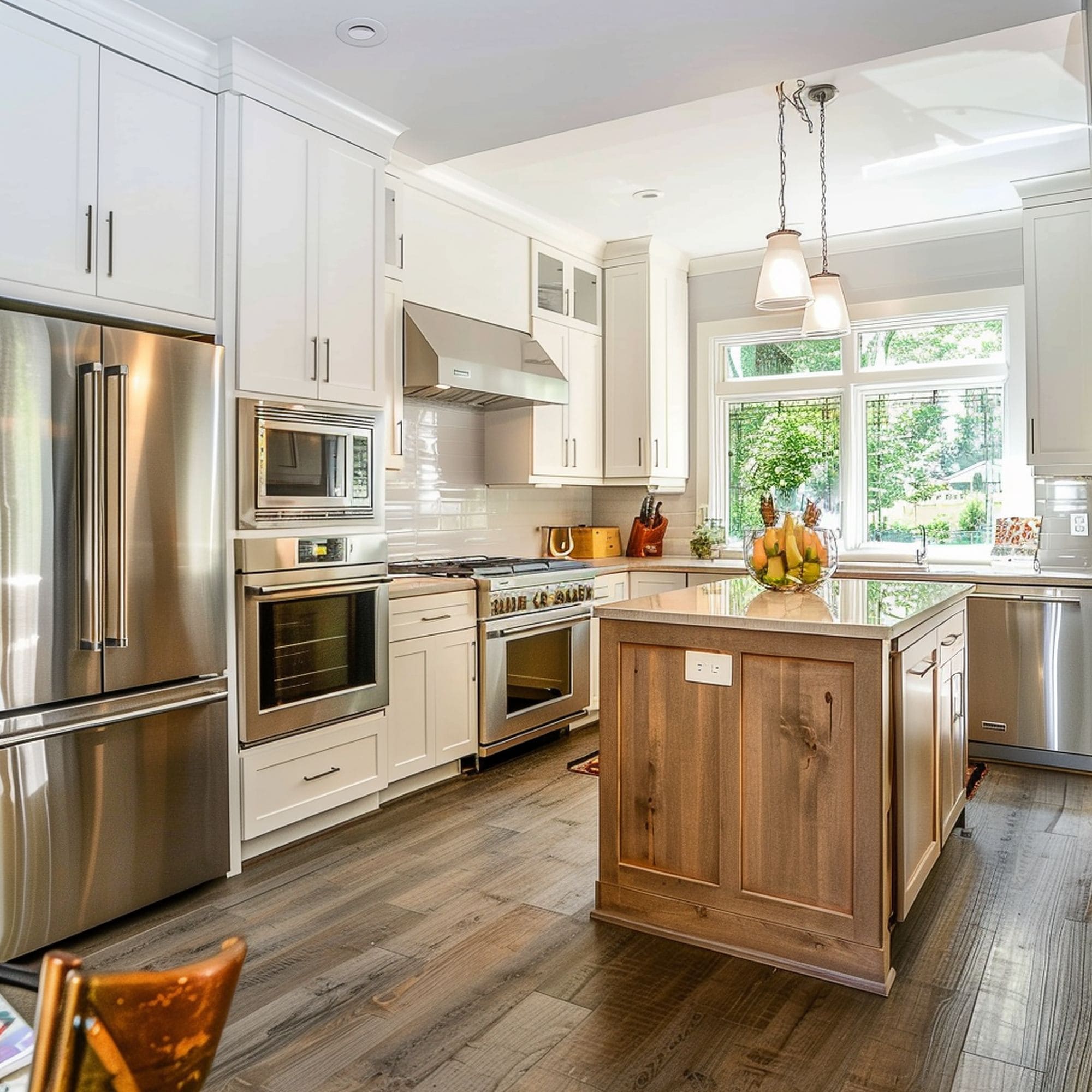 White Painted Maple Wood Cabinets