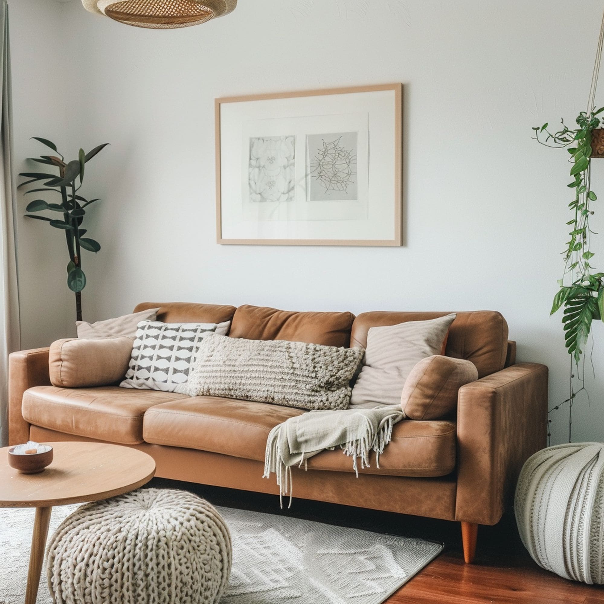 Light Gray and Brown Living Room