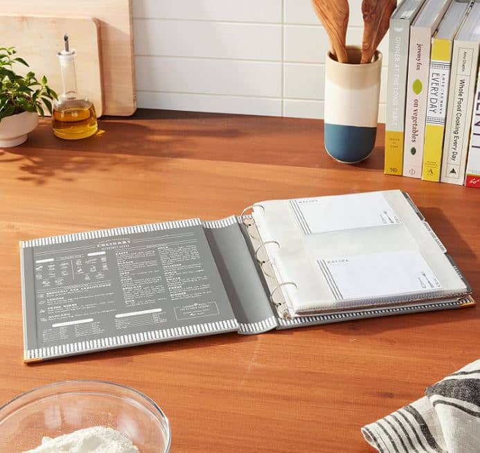 Gibson Lined Recipe Organizer