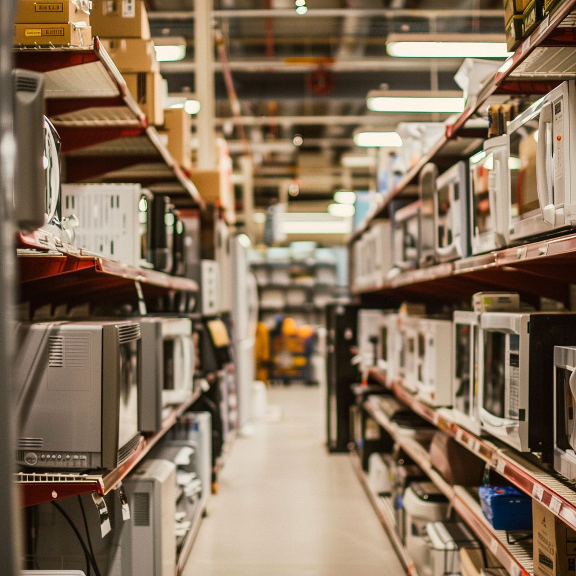 Microwave Aisle in a Store