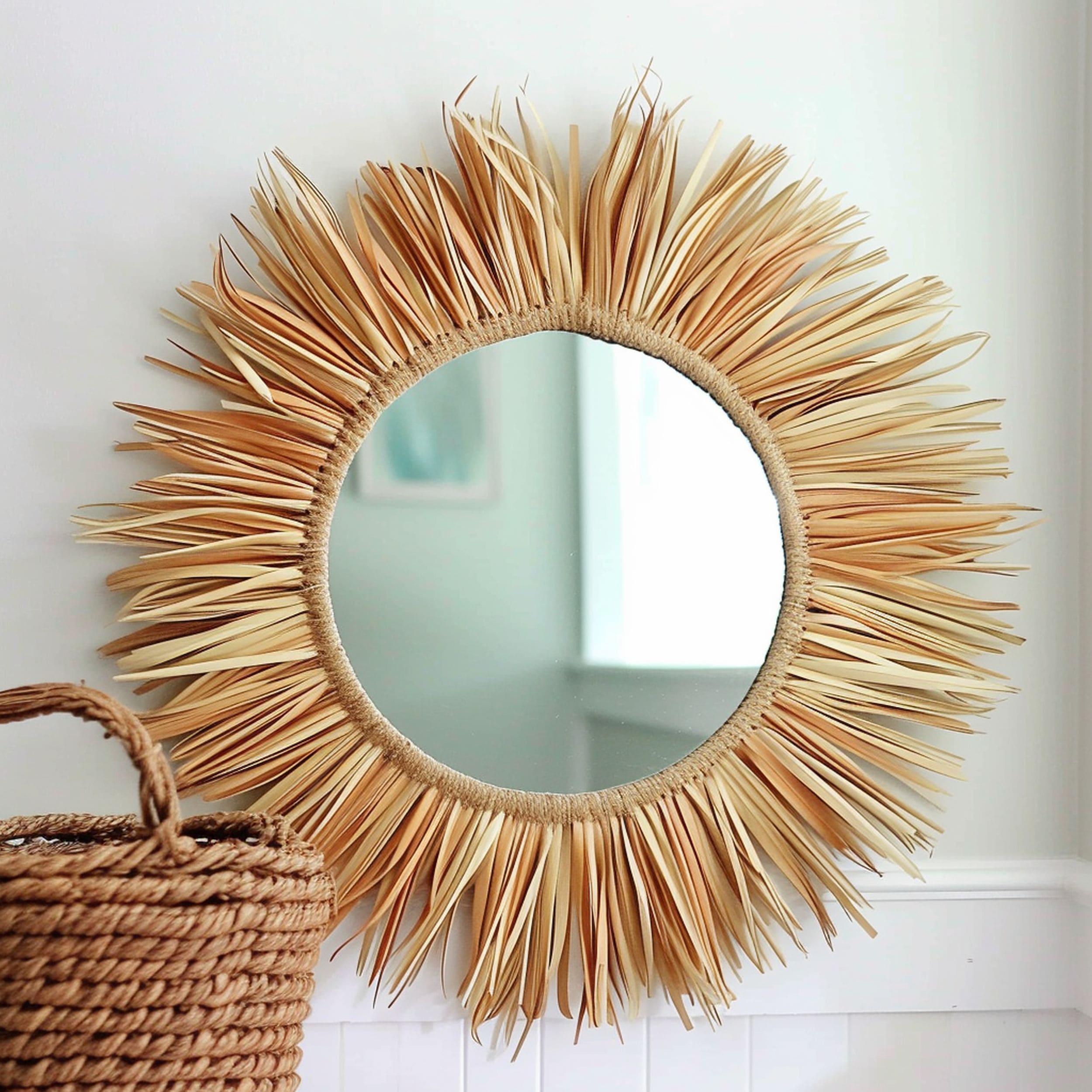 Raffia Mirror Frame