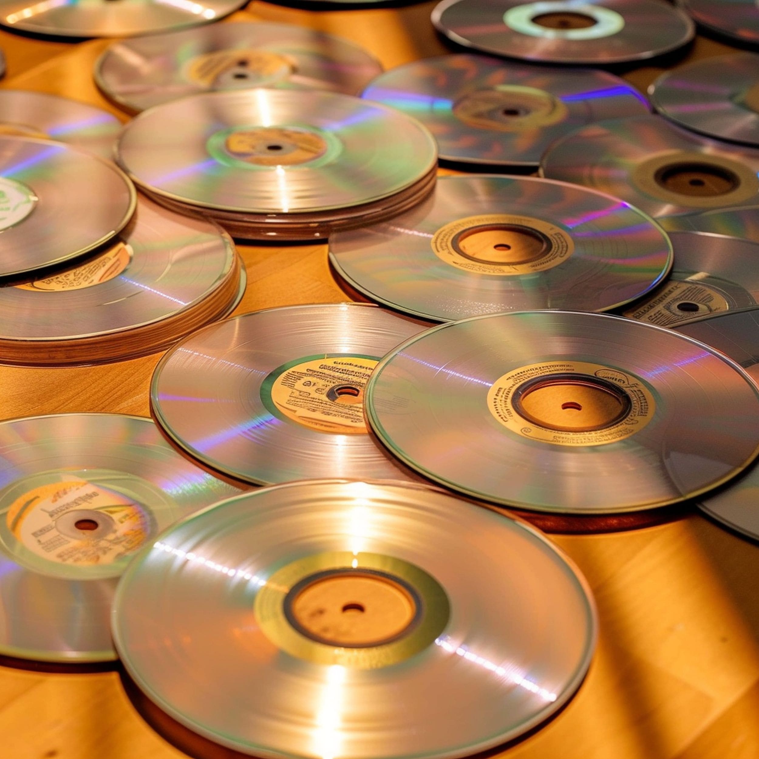 CDs on a Table