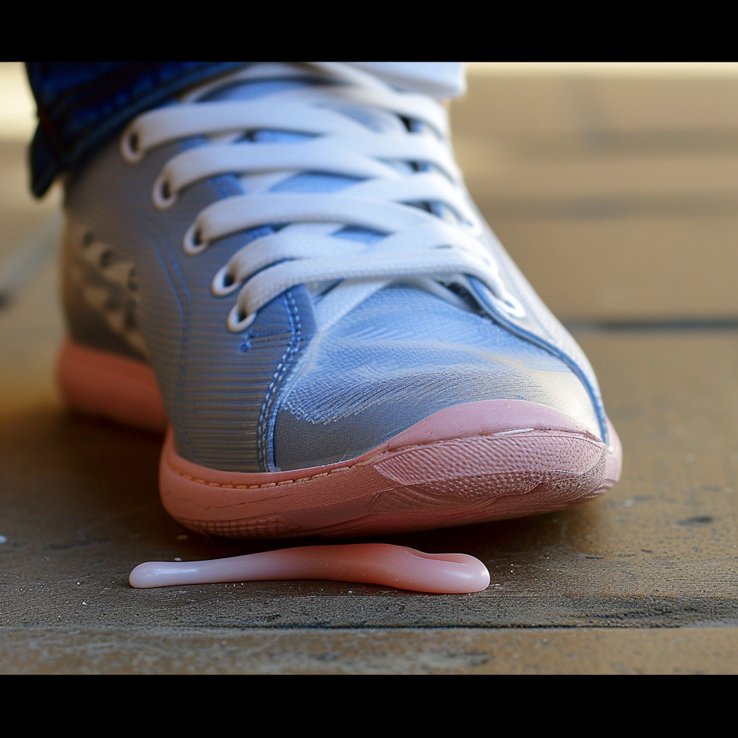 Stepping Into Chewing Gum