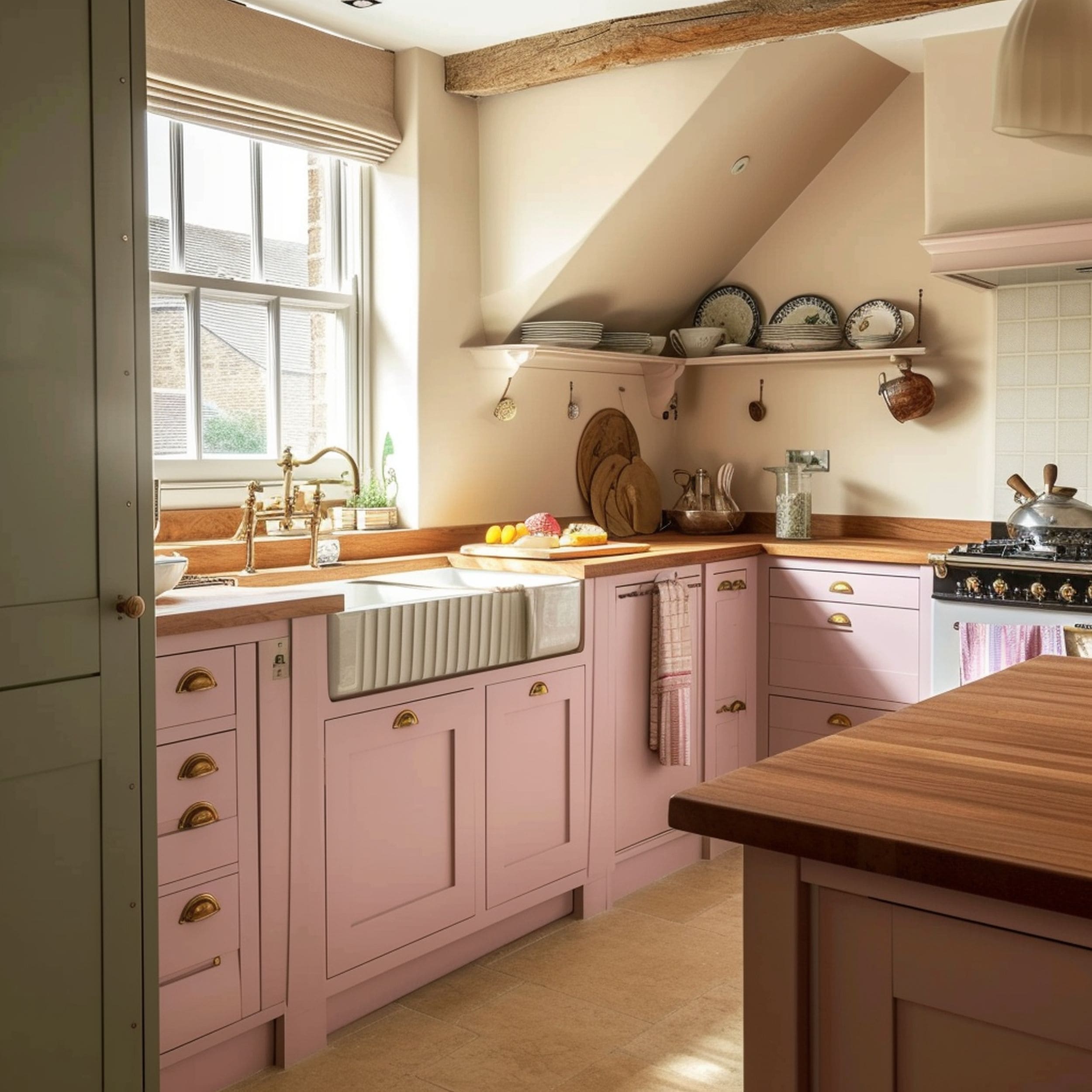 Country Style Pink Kitchen