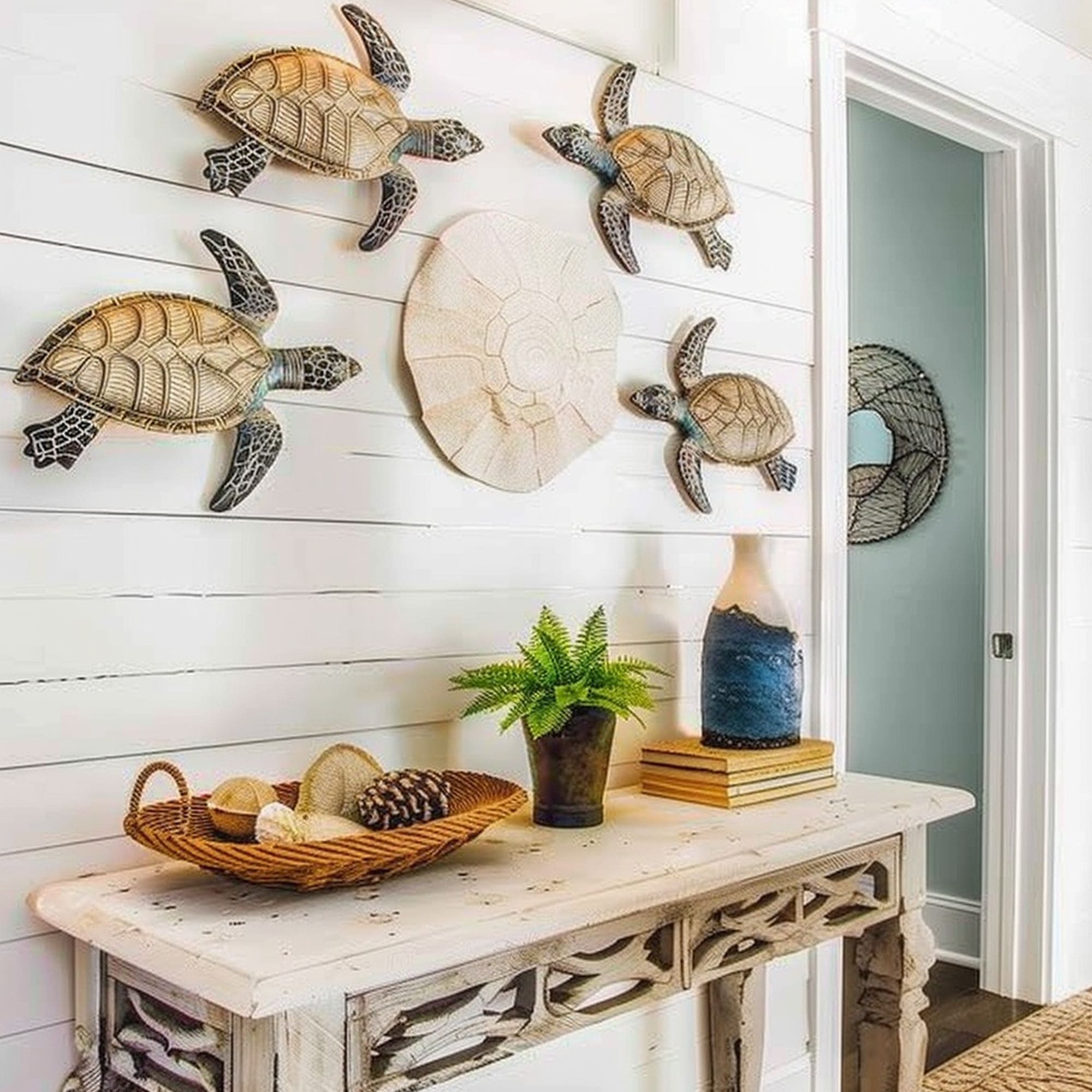 Decorative Turtles on Wall