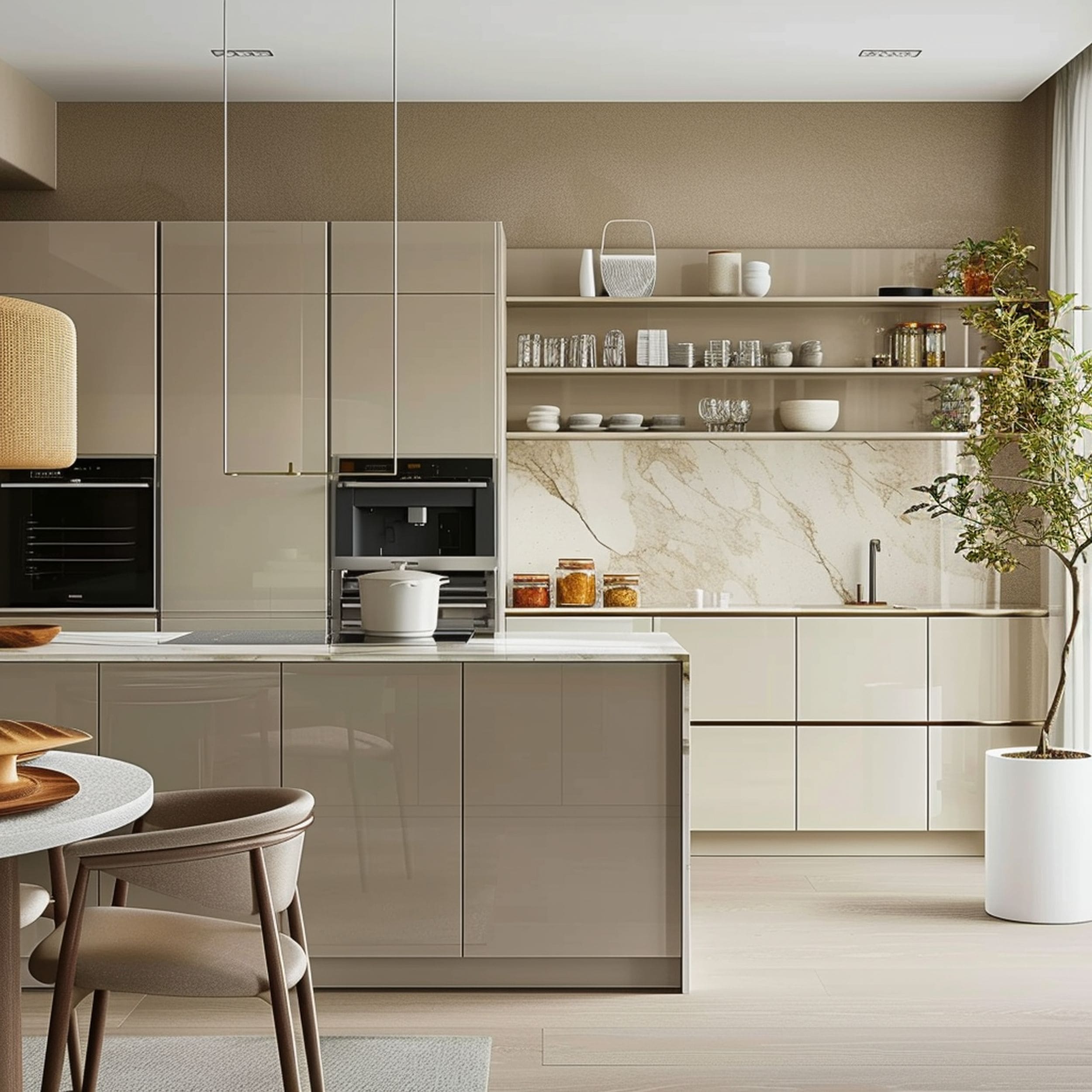 Ecru Modern Kitchen