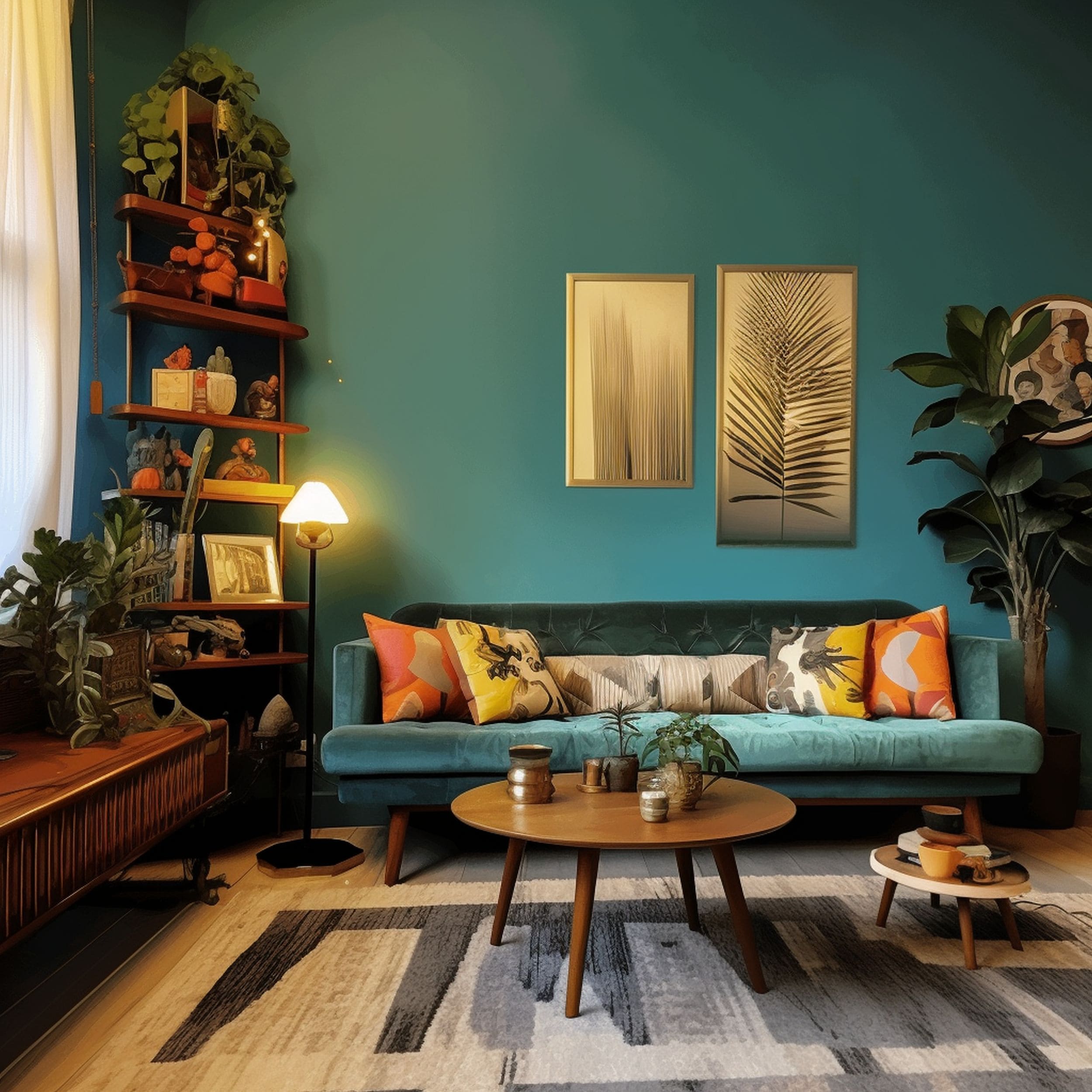 Cluttercore Living Room With Vintage And Modern Elements