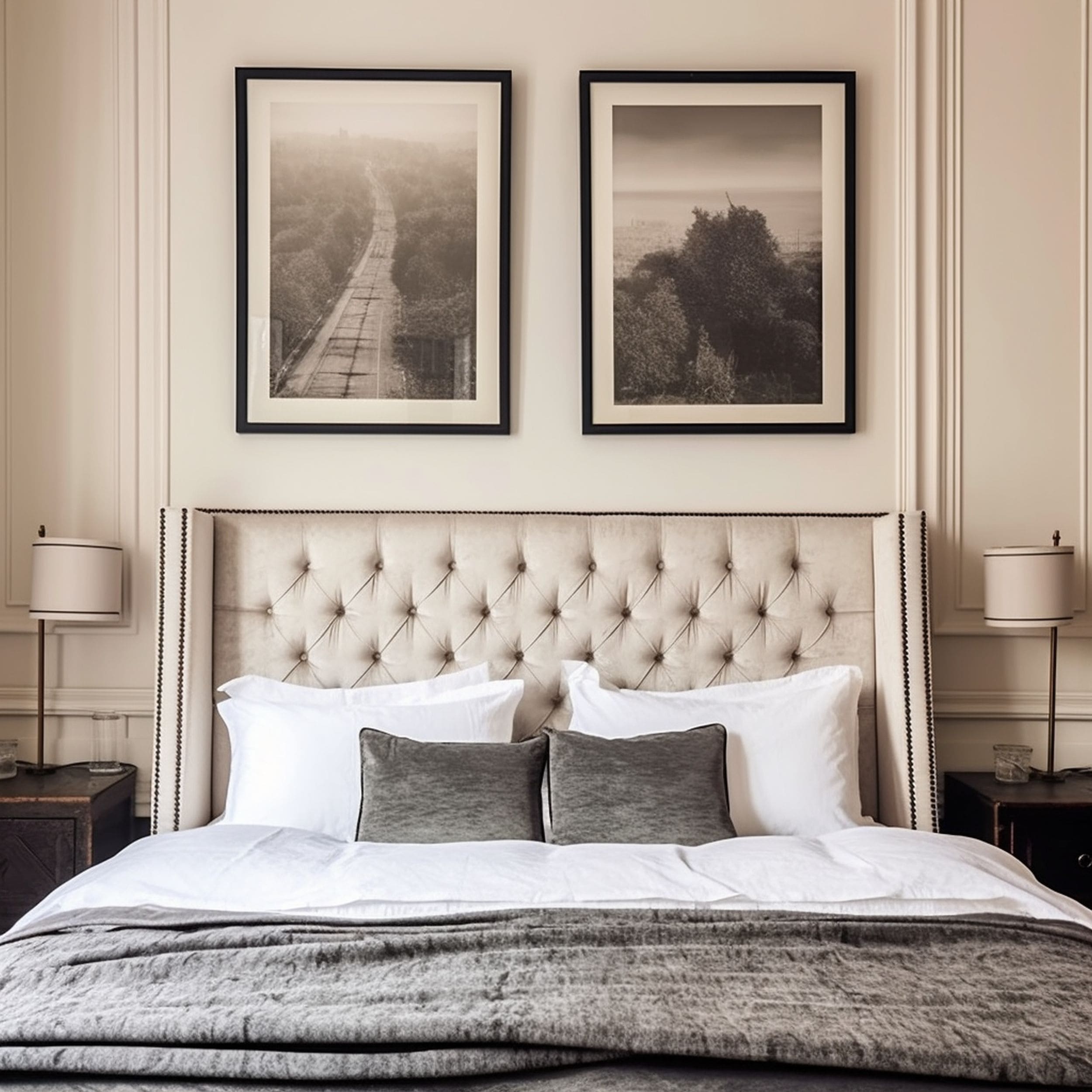 Modern Victorian Bedroom With Stylish Artworks