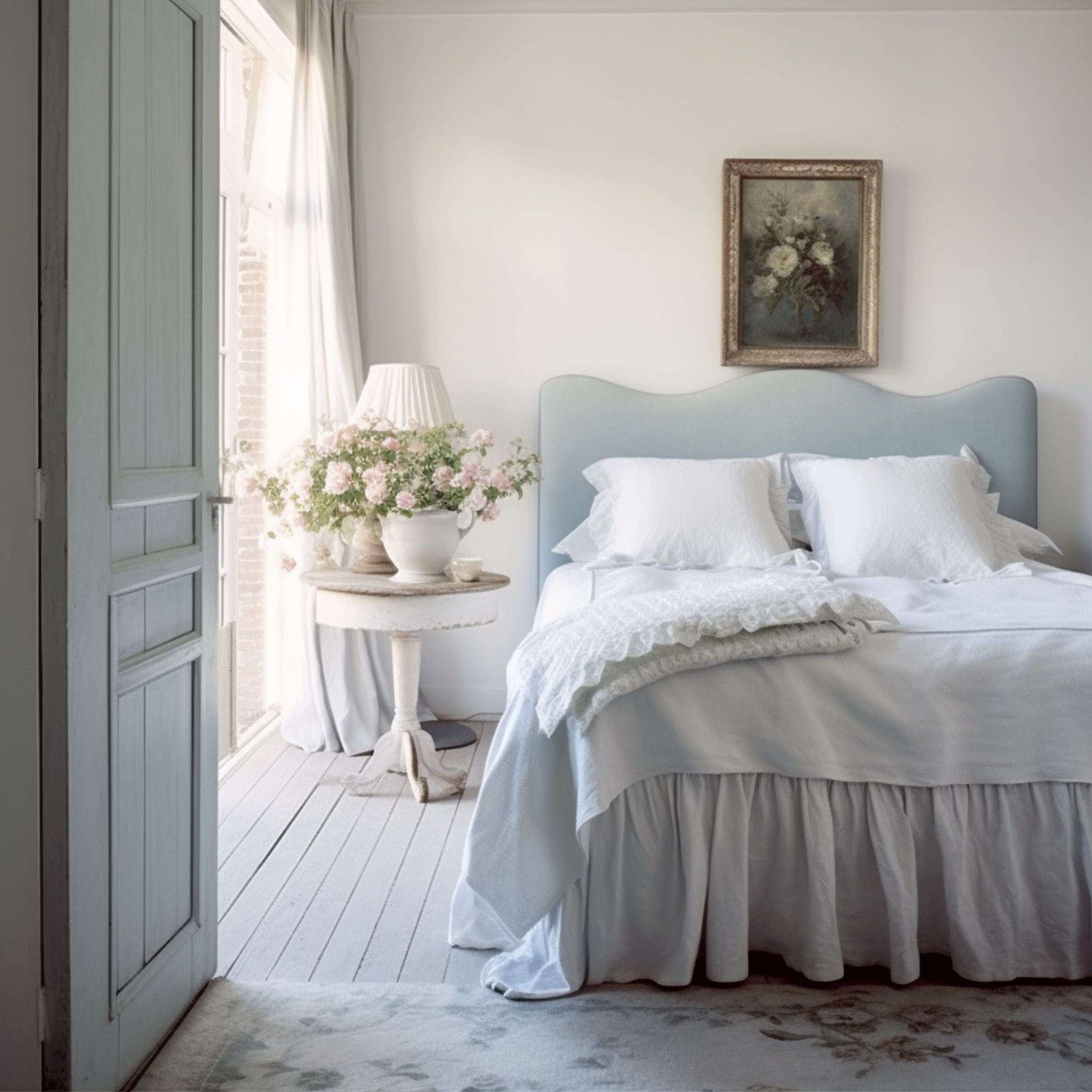Shabby Chic Light Blue Bedroom