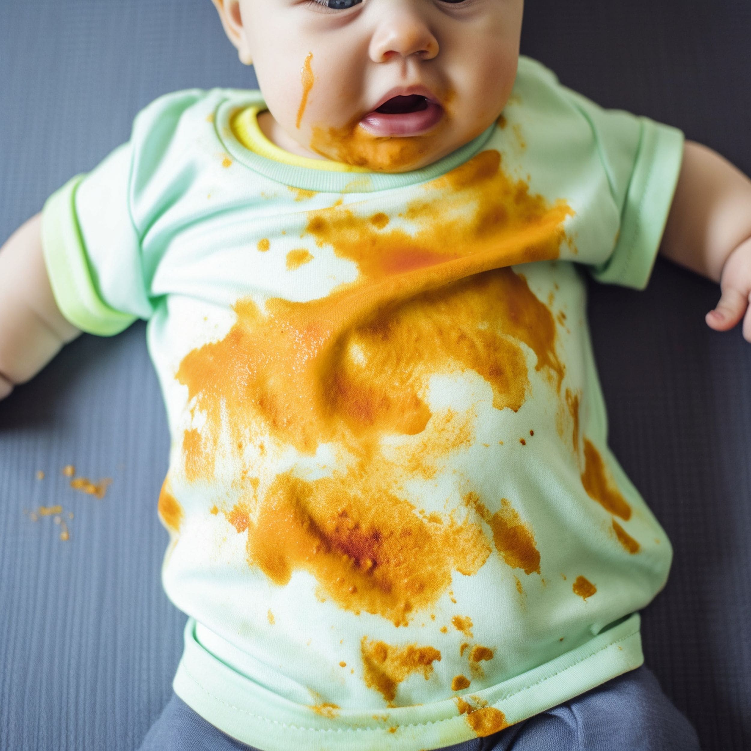 Baby Food Stain on Clothing