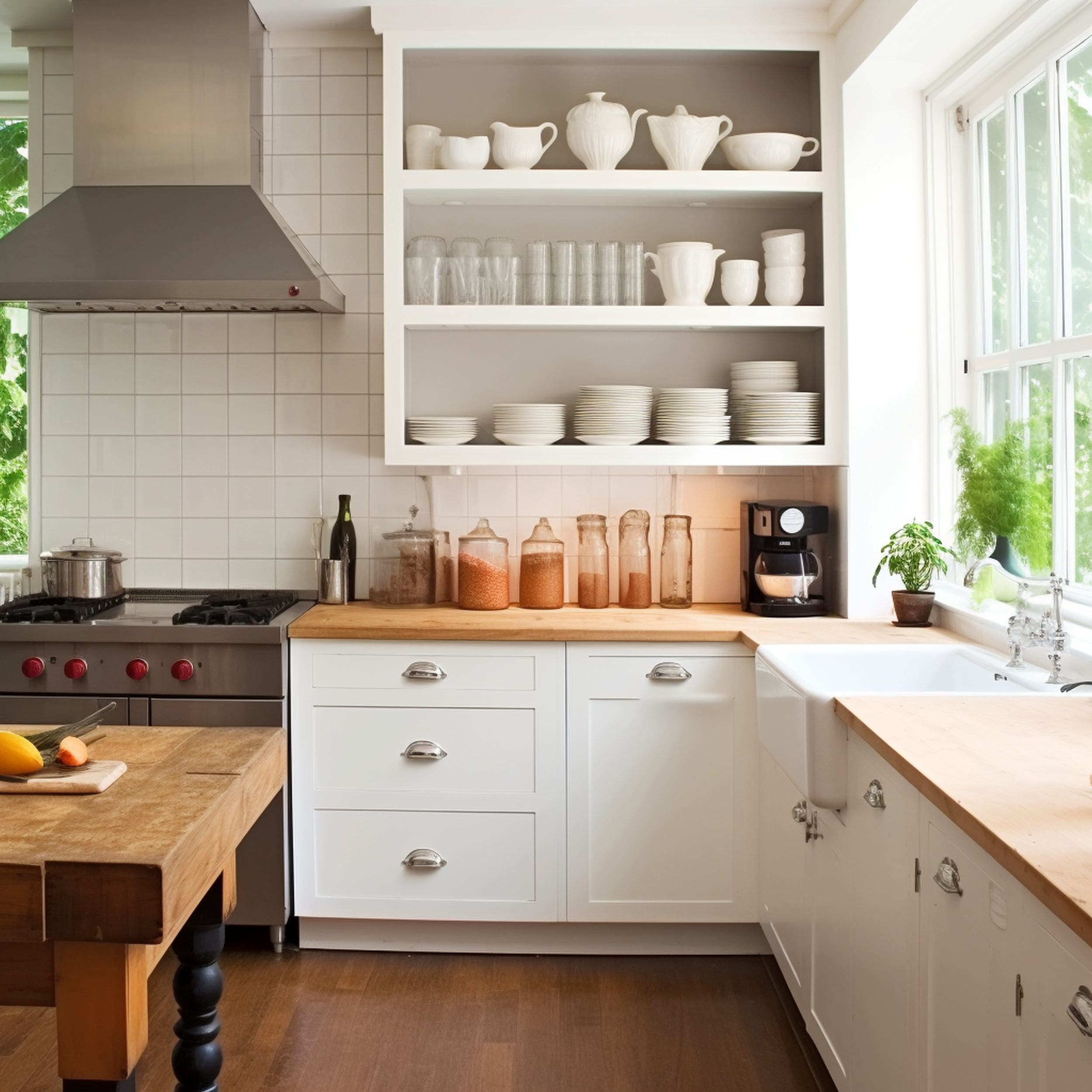 Open Shelving Display in the Kitchen