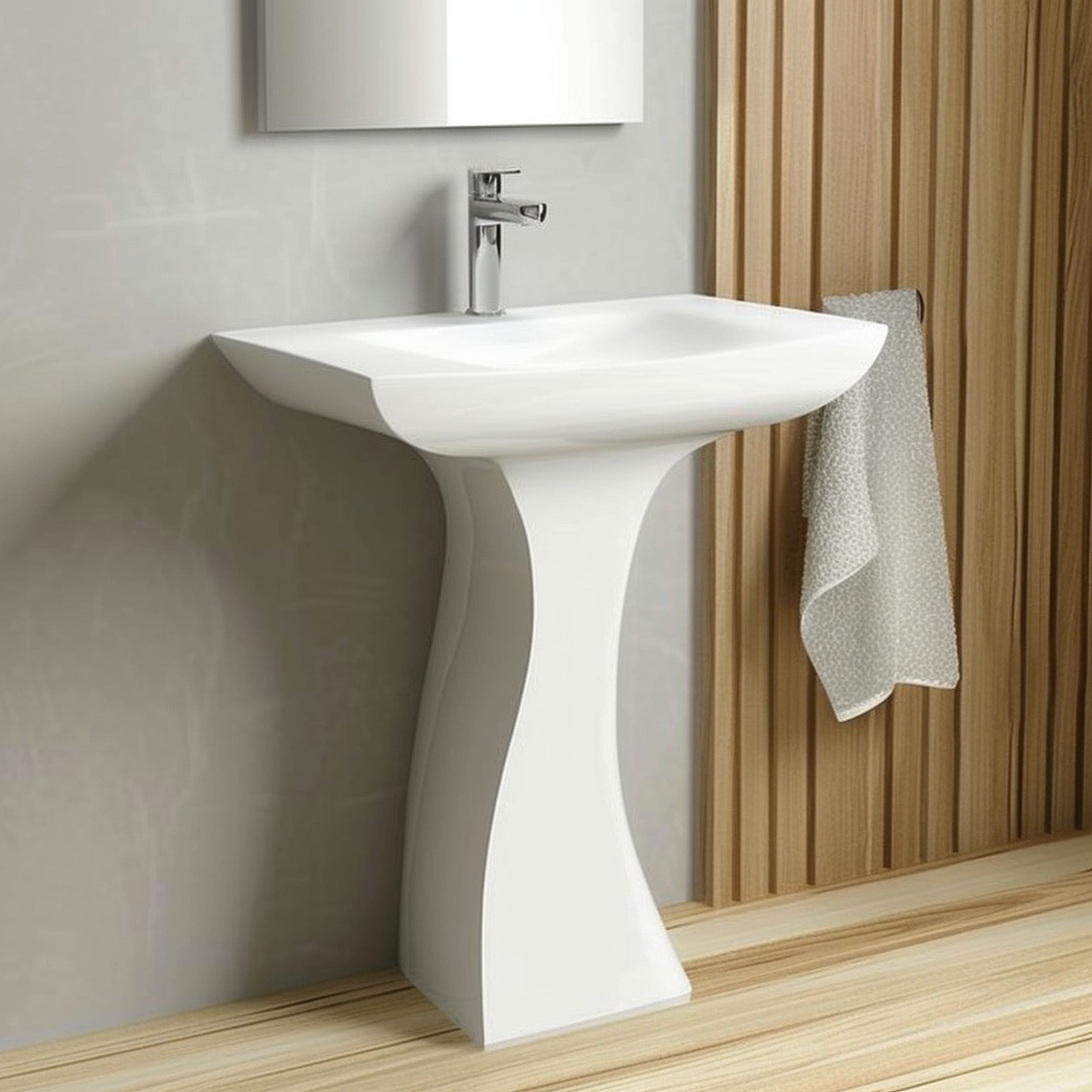 Sculptural Pedestal Sink Design
