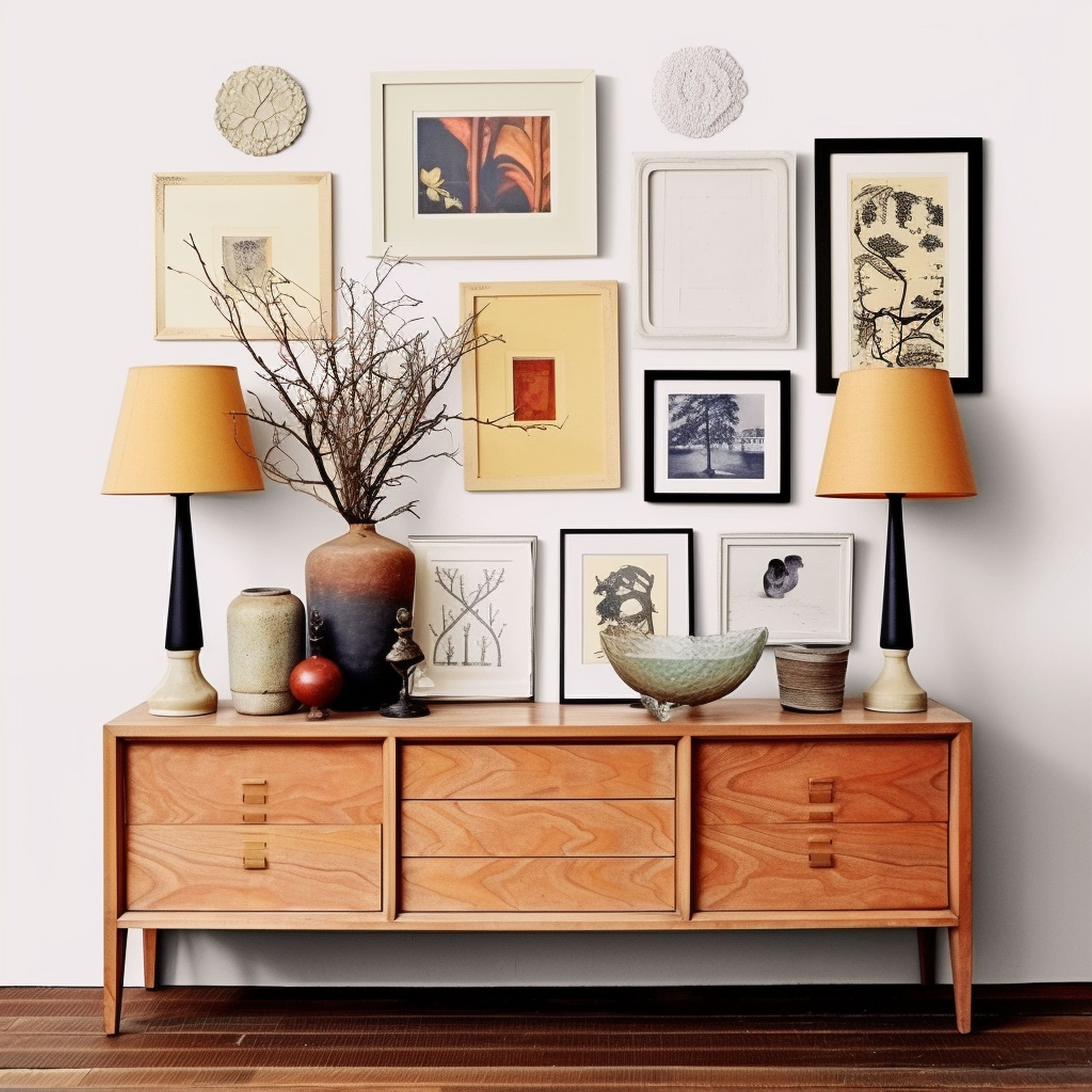 Console Table With Gallery Wall