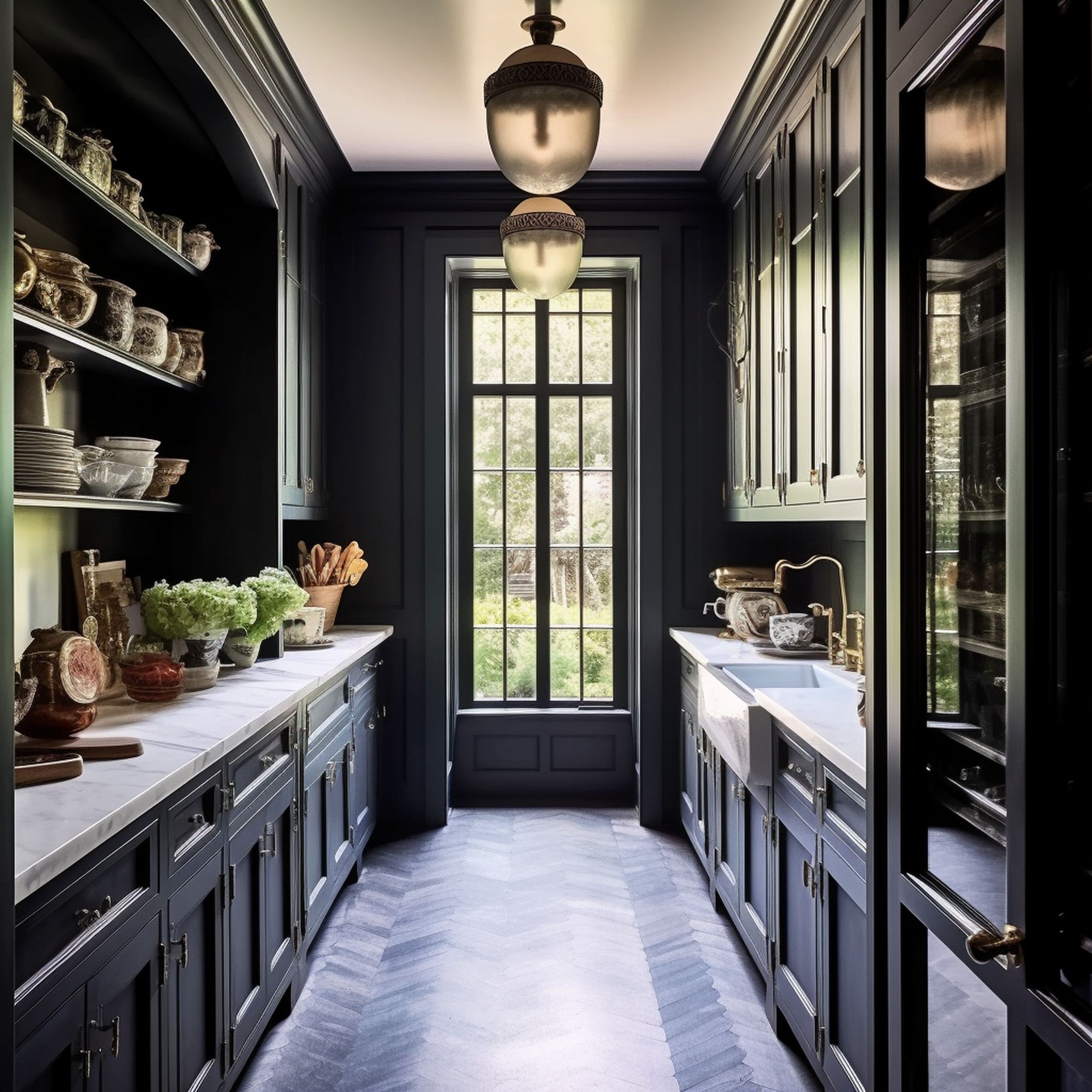 Moody Elegant Butler Pantry