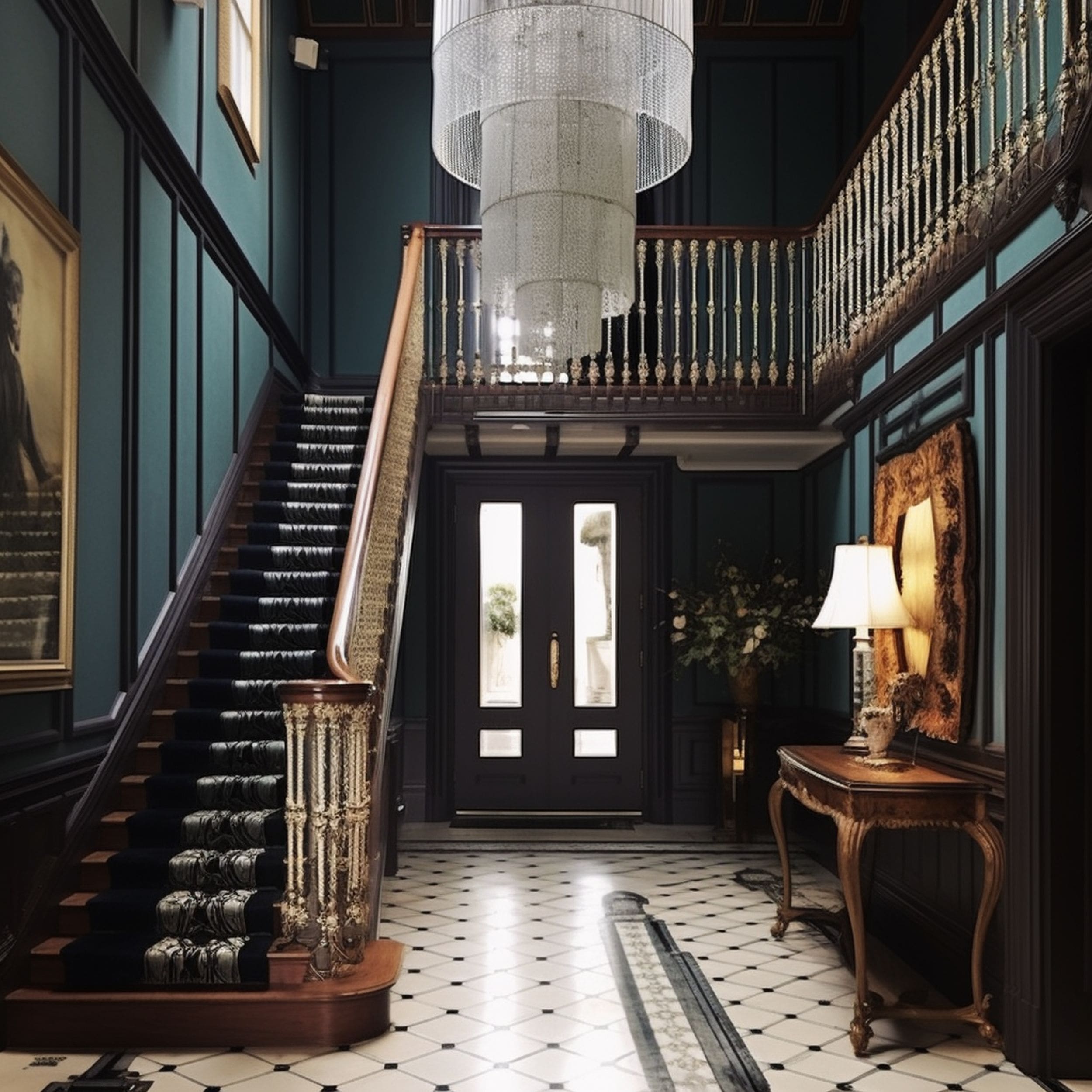 Luxurious Modern Victorian Entryway