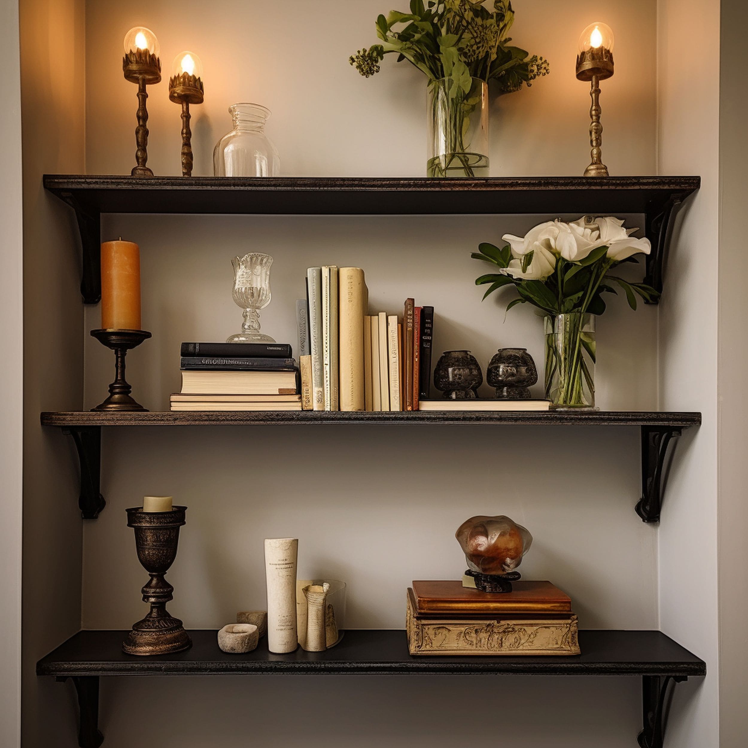 Modern Victorian Shelf Decor