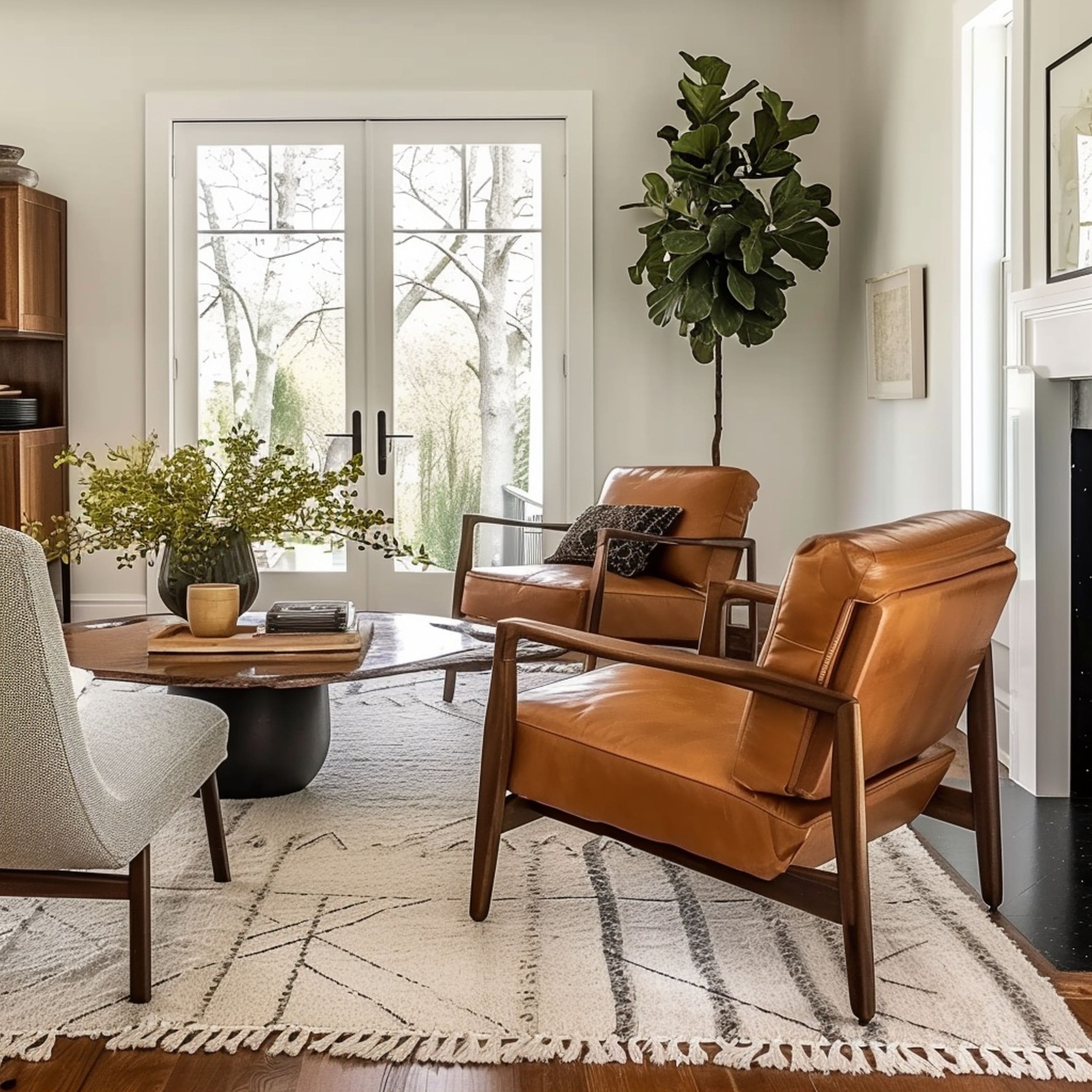 Accent Chair in Transitional Living Room