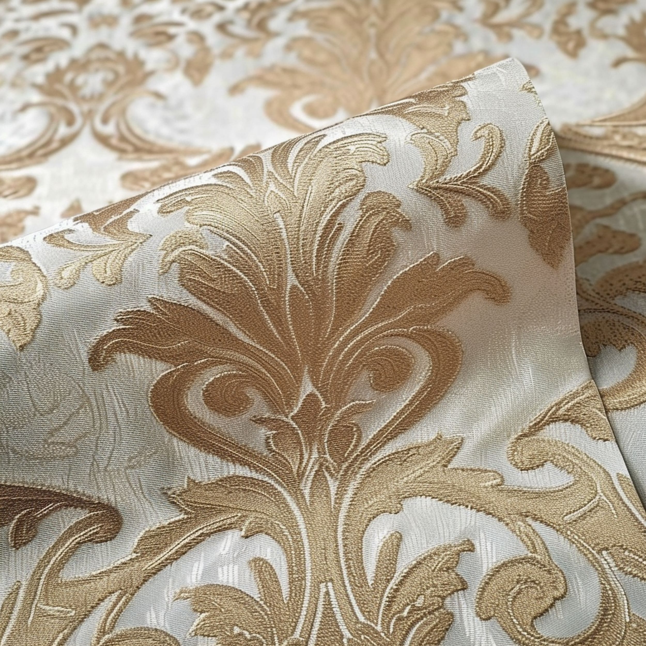 Lustrous Damask Fabric