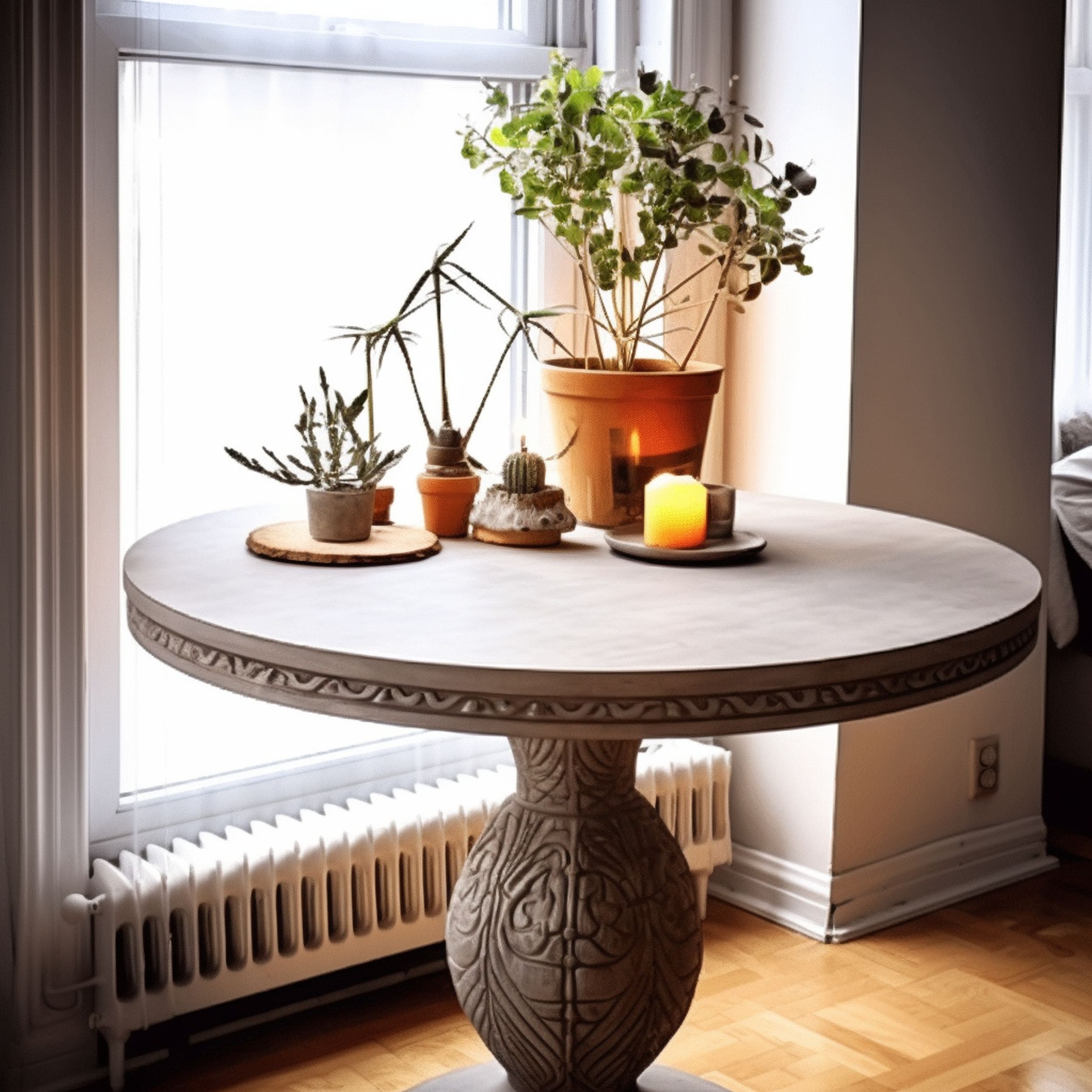 Decorative Plant Arrangement on Table