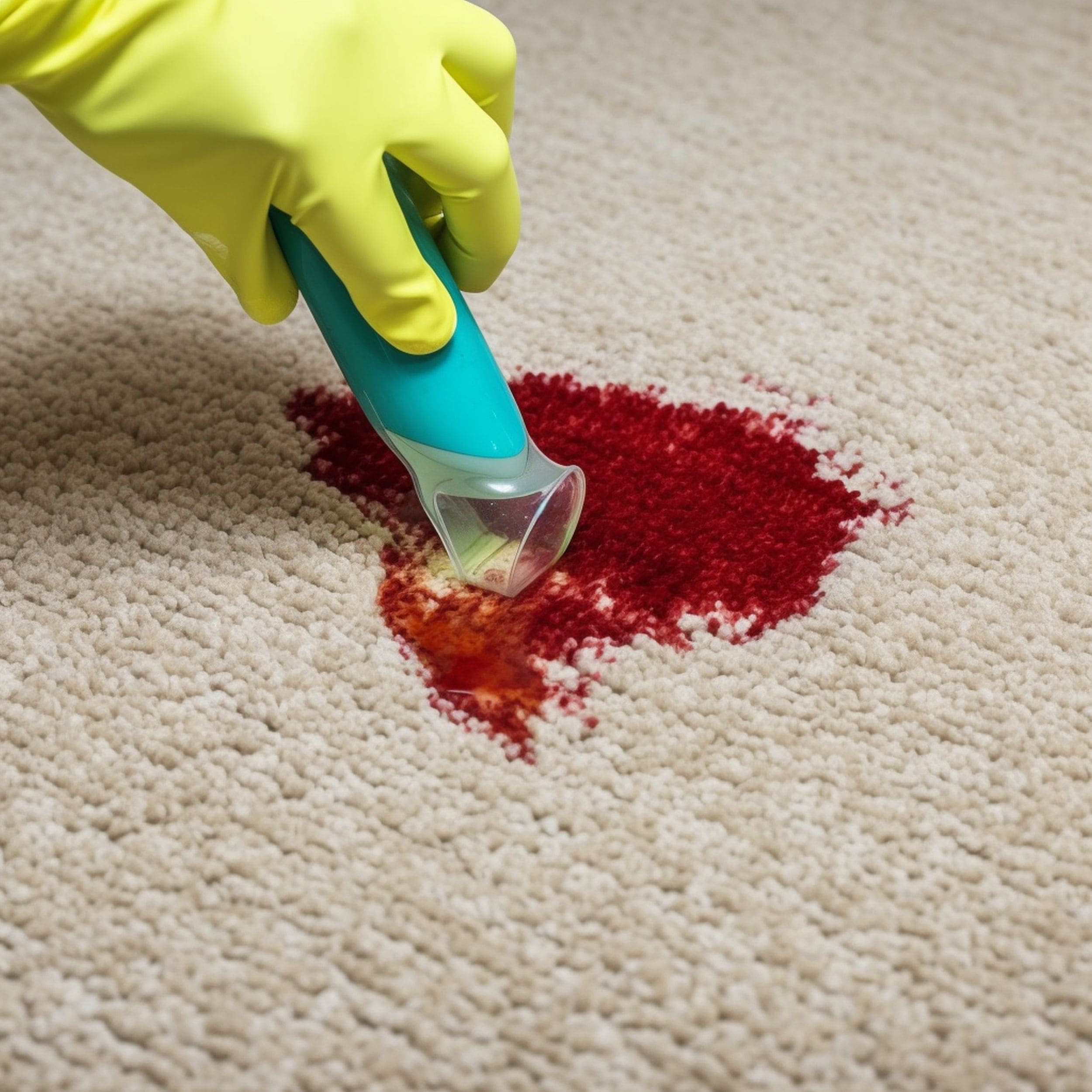 Brushing Stained Carpet