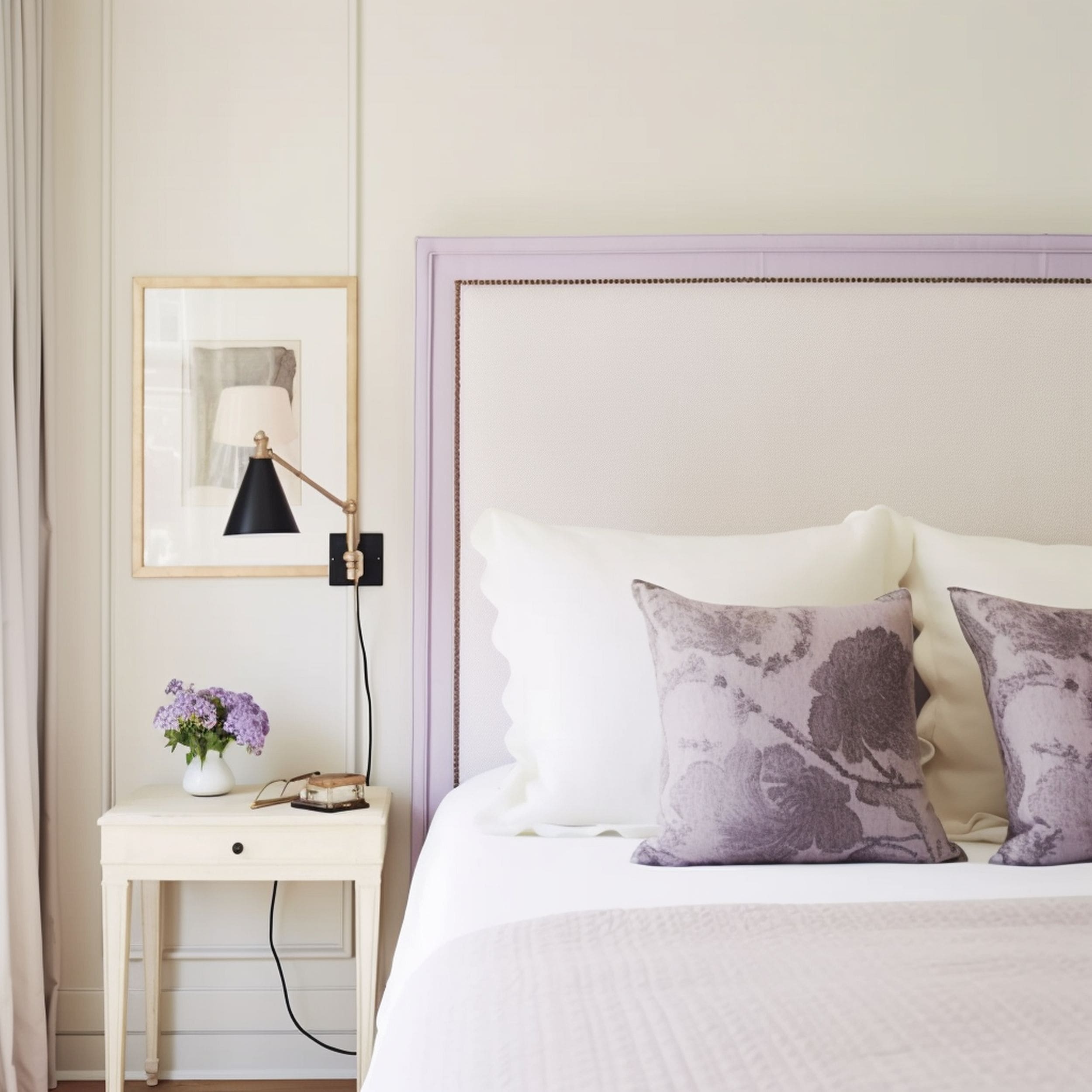 Lavender Purple Headboard Trim