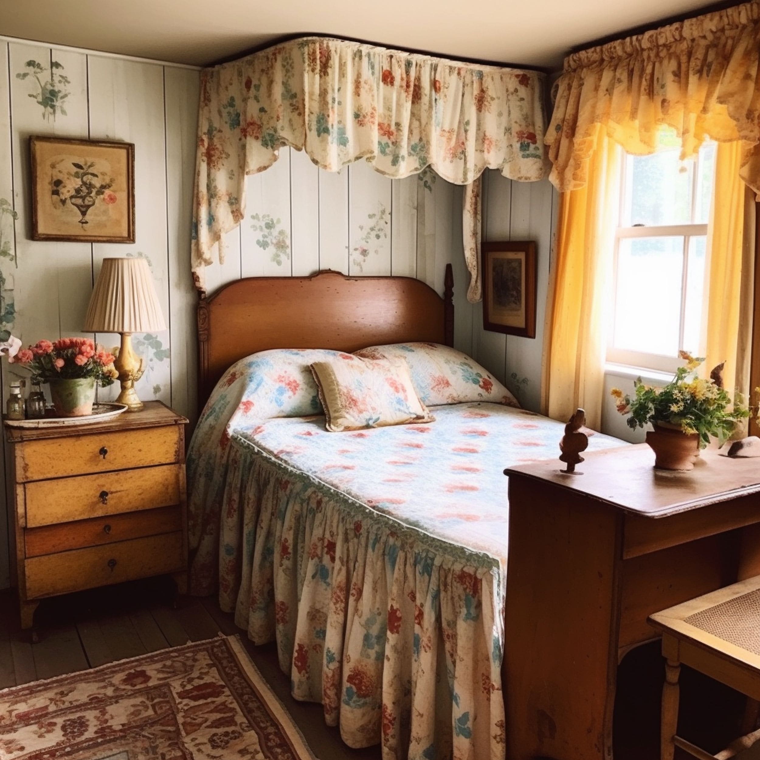 French Style Cottagecore Bedroom