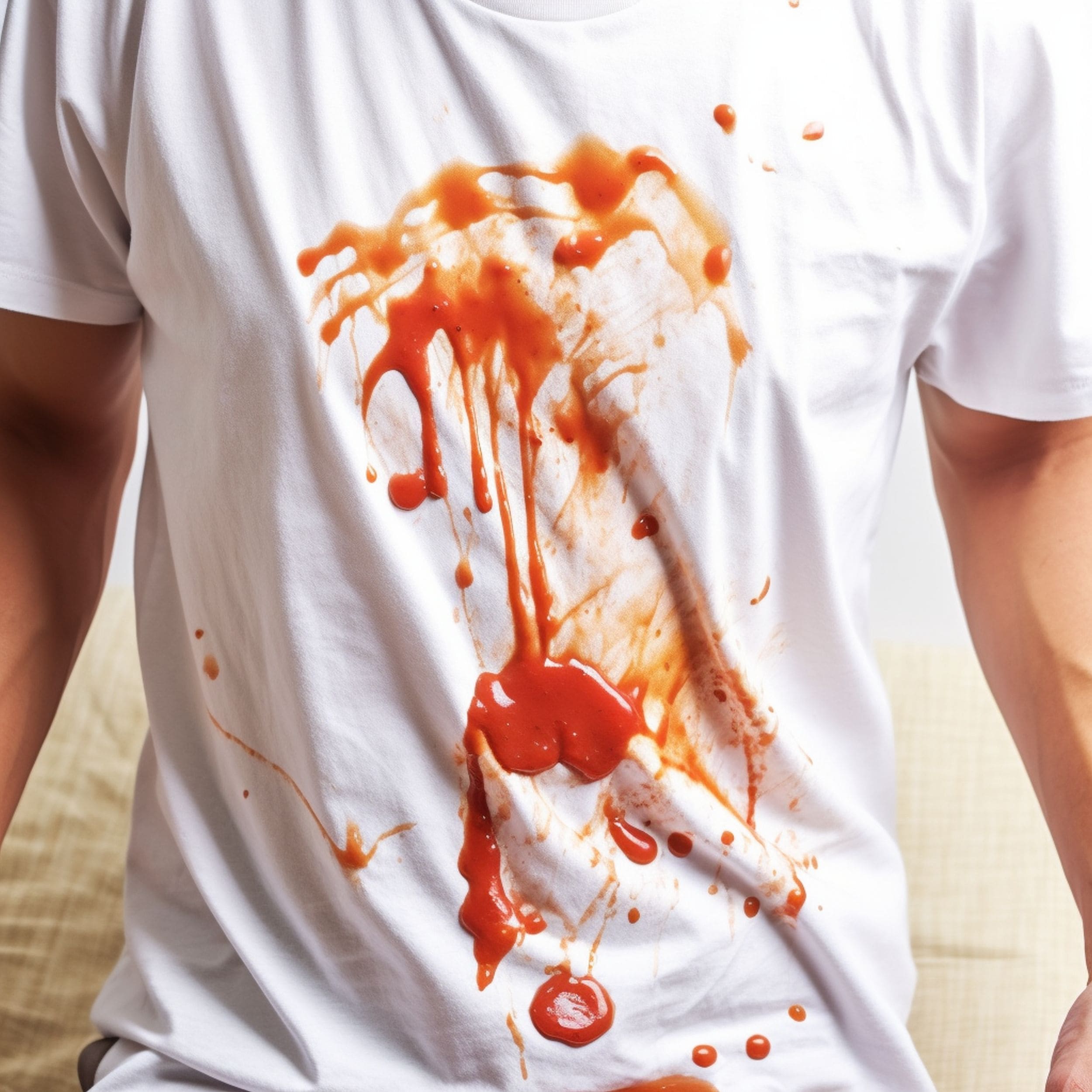 Tomato Sauce Stain on Clothing