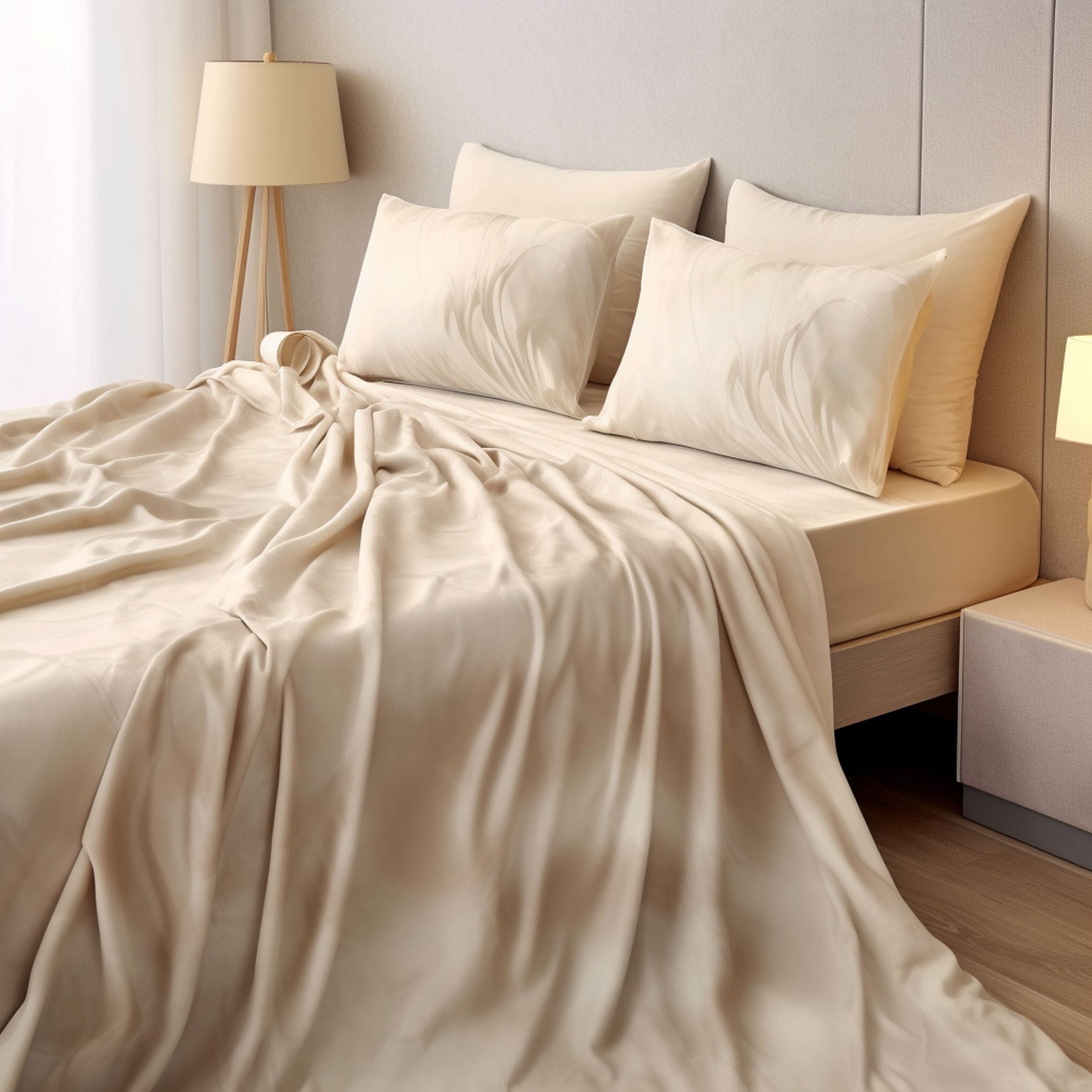 Beige Bed Sheets