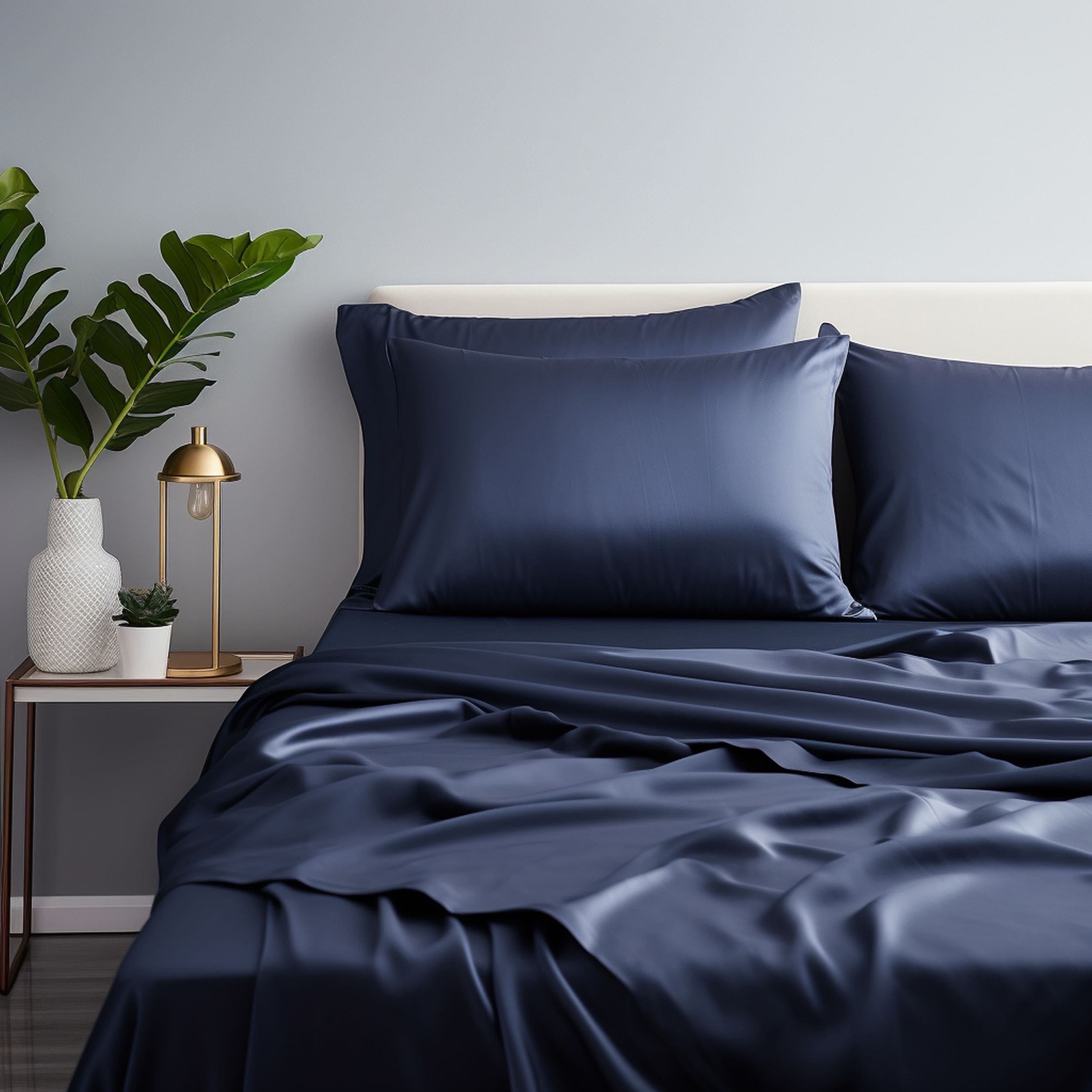 Dark Blue Bed Sheets