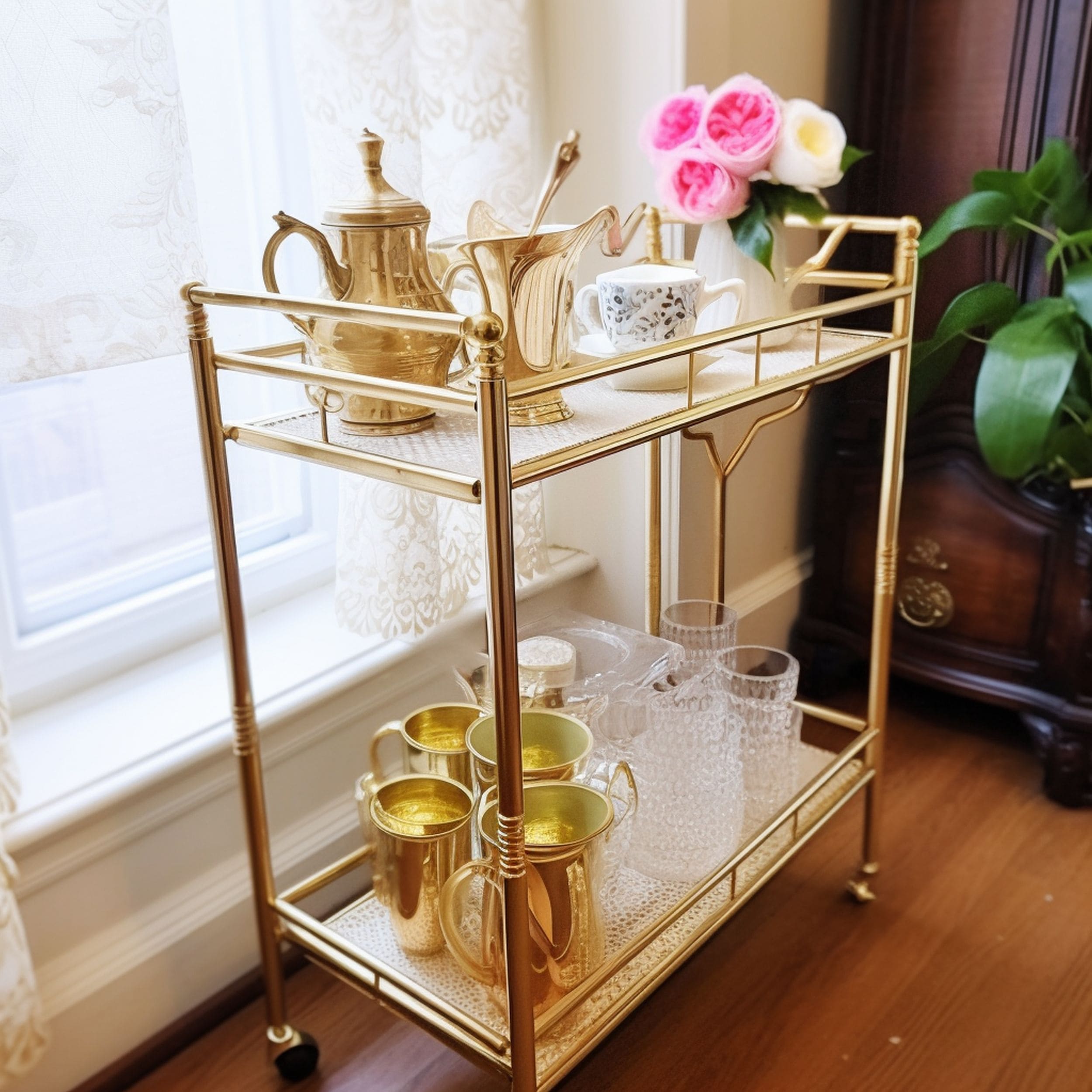 Gold Bar Cart