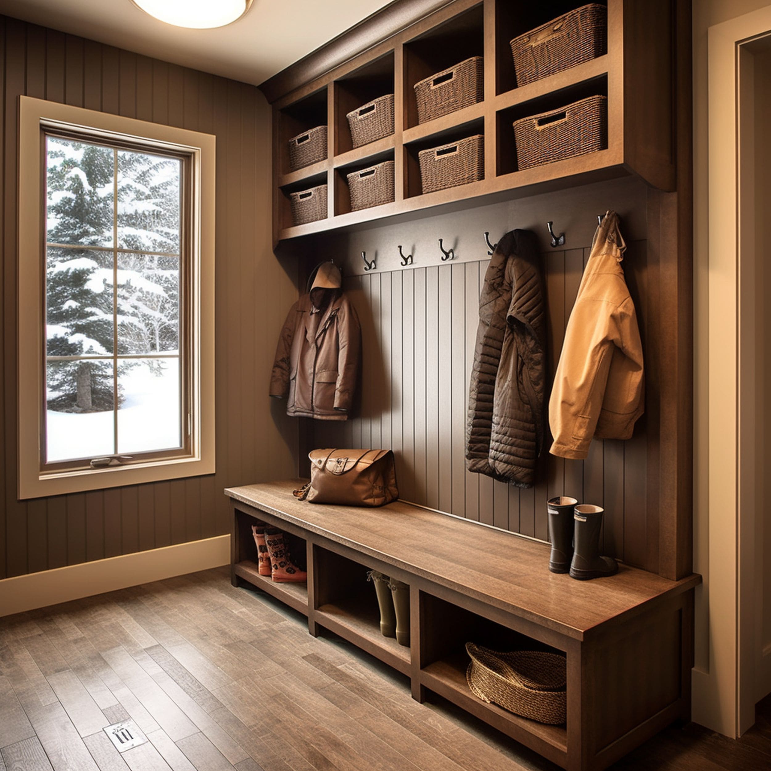 Brown Mudroom