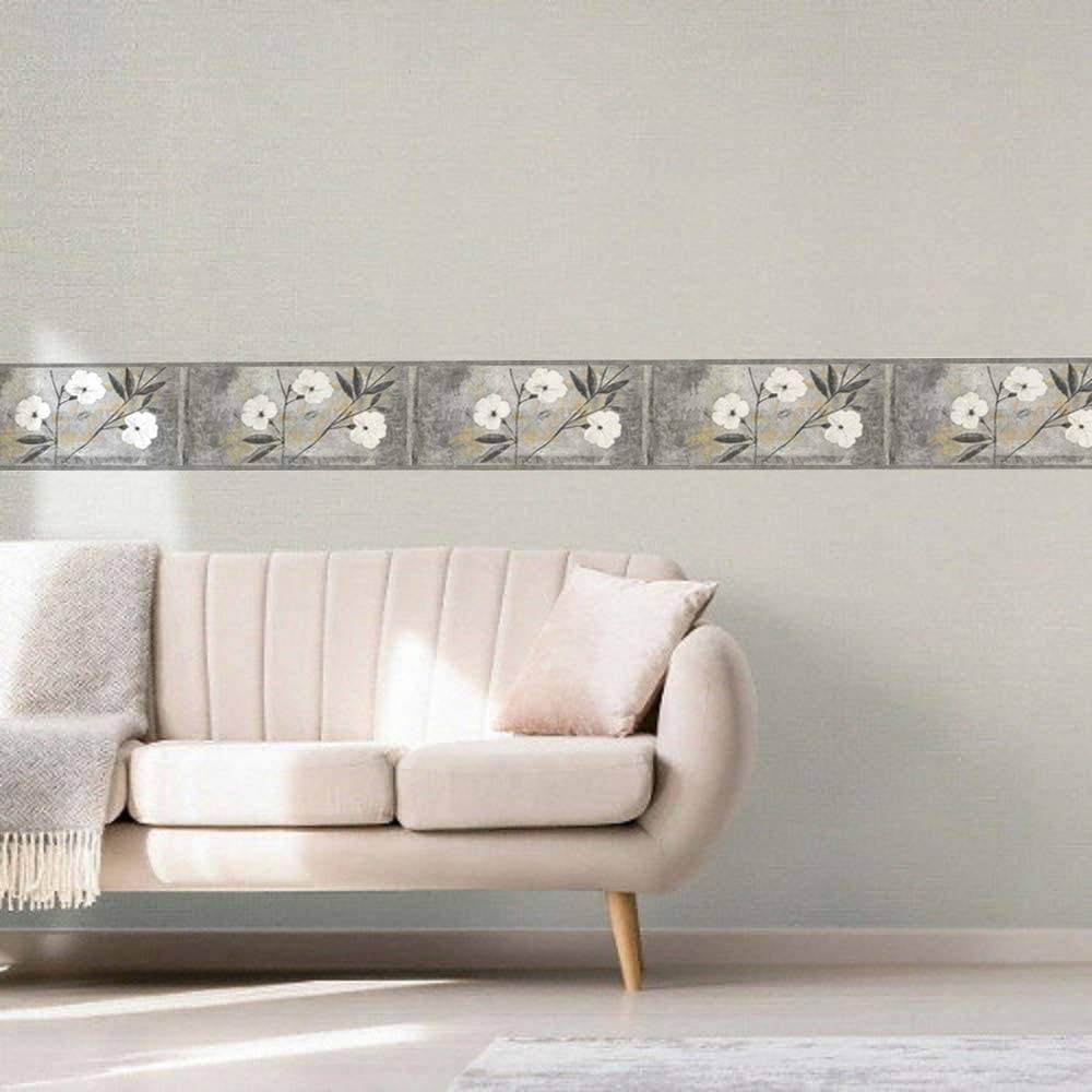 Abstract Flower Wallpaper Borders