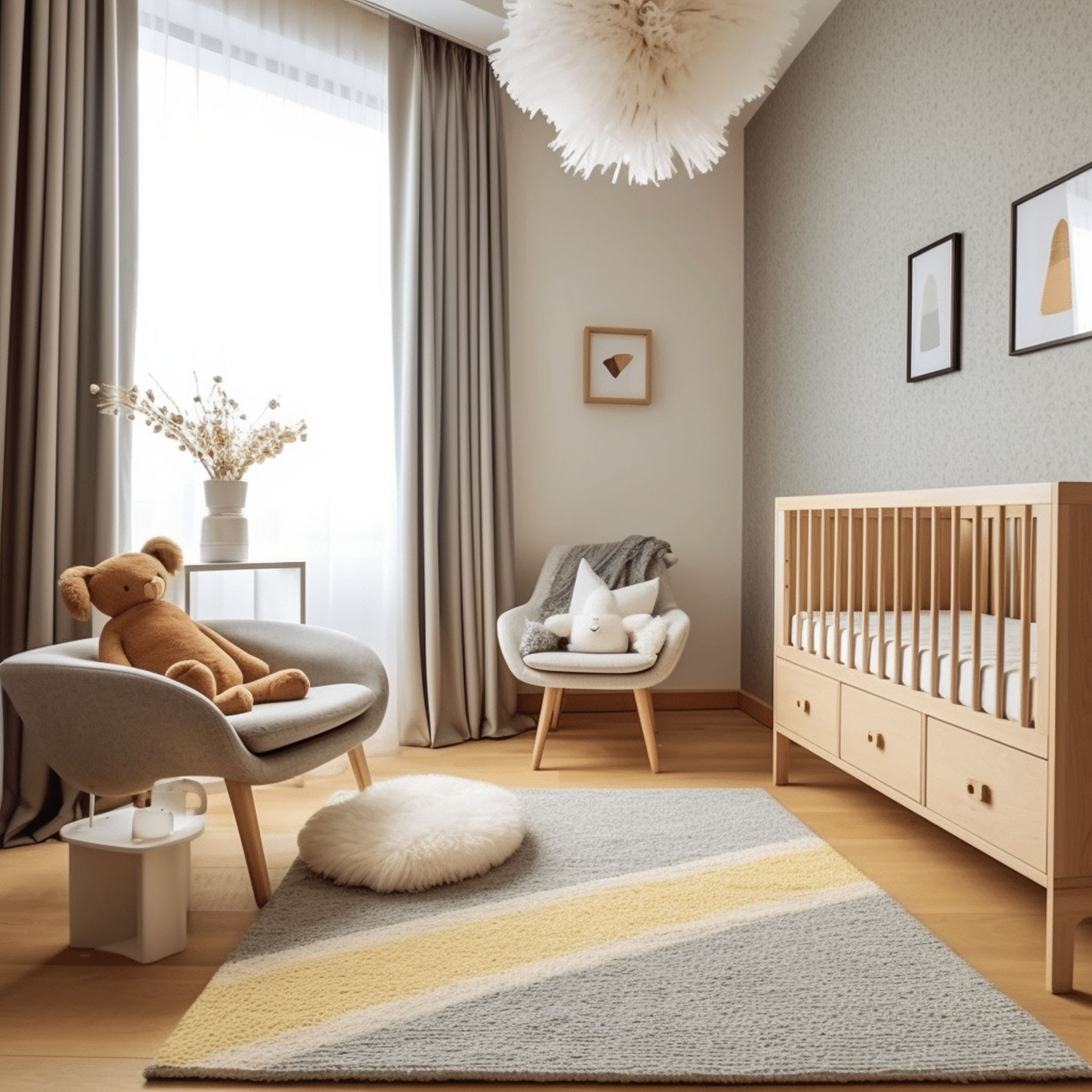 Gray Scandinavian Nursery