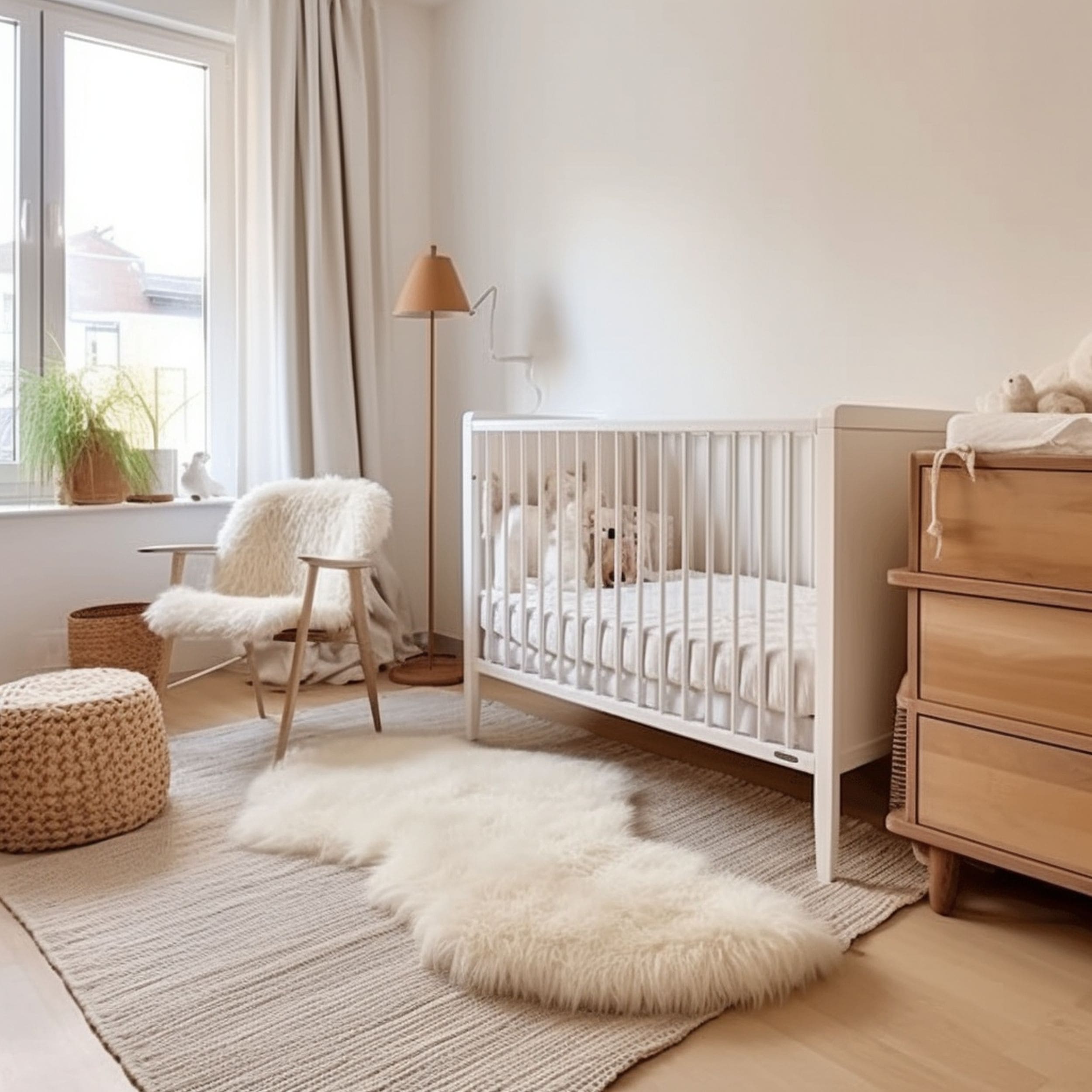Scandinavian Nursery With Mix of Textures