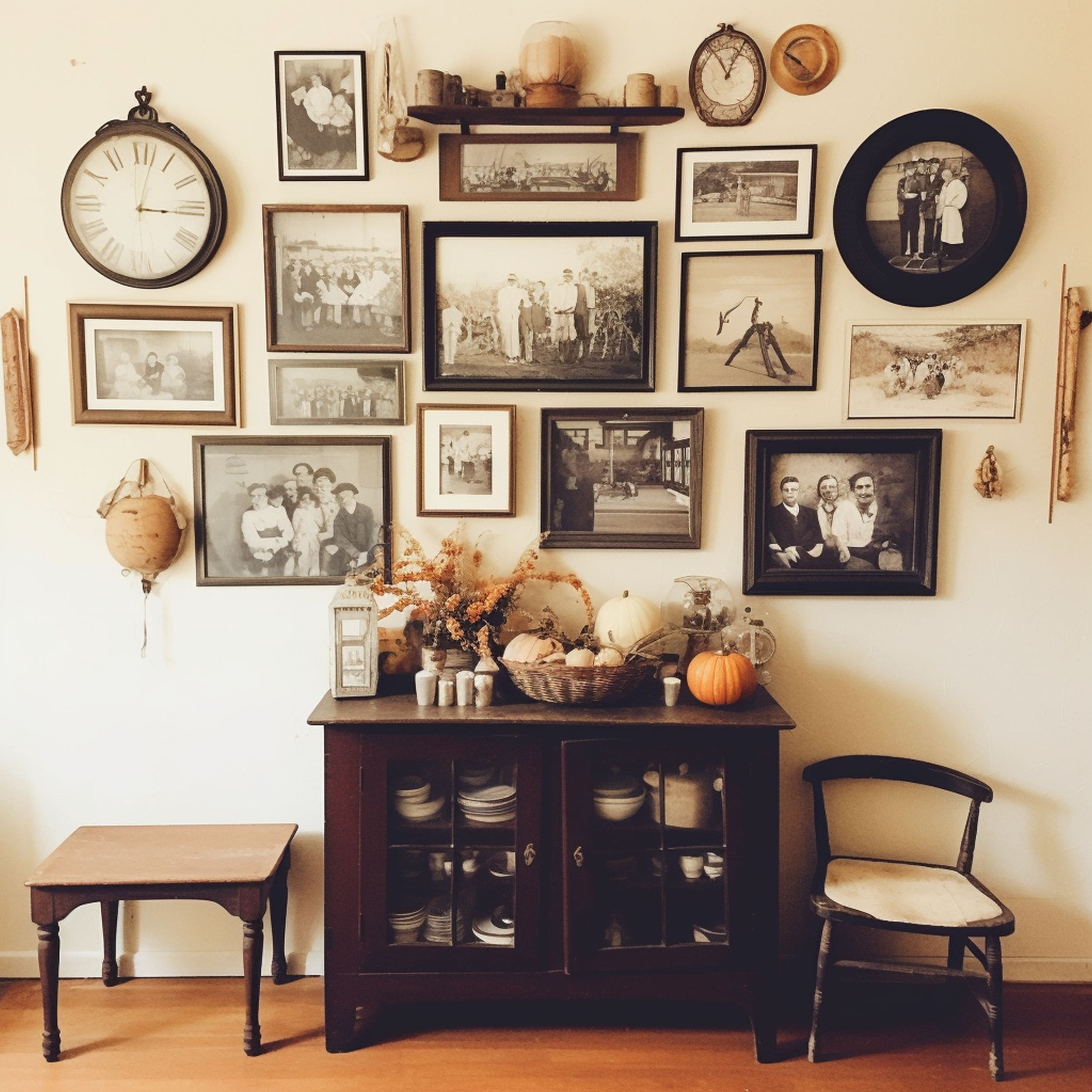 Gallery Wall Featuring Antique Photographs