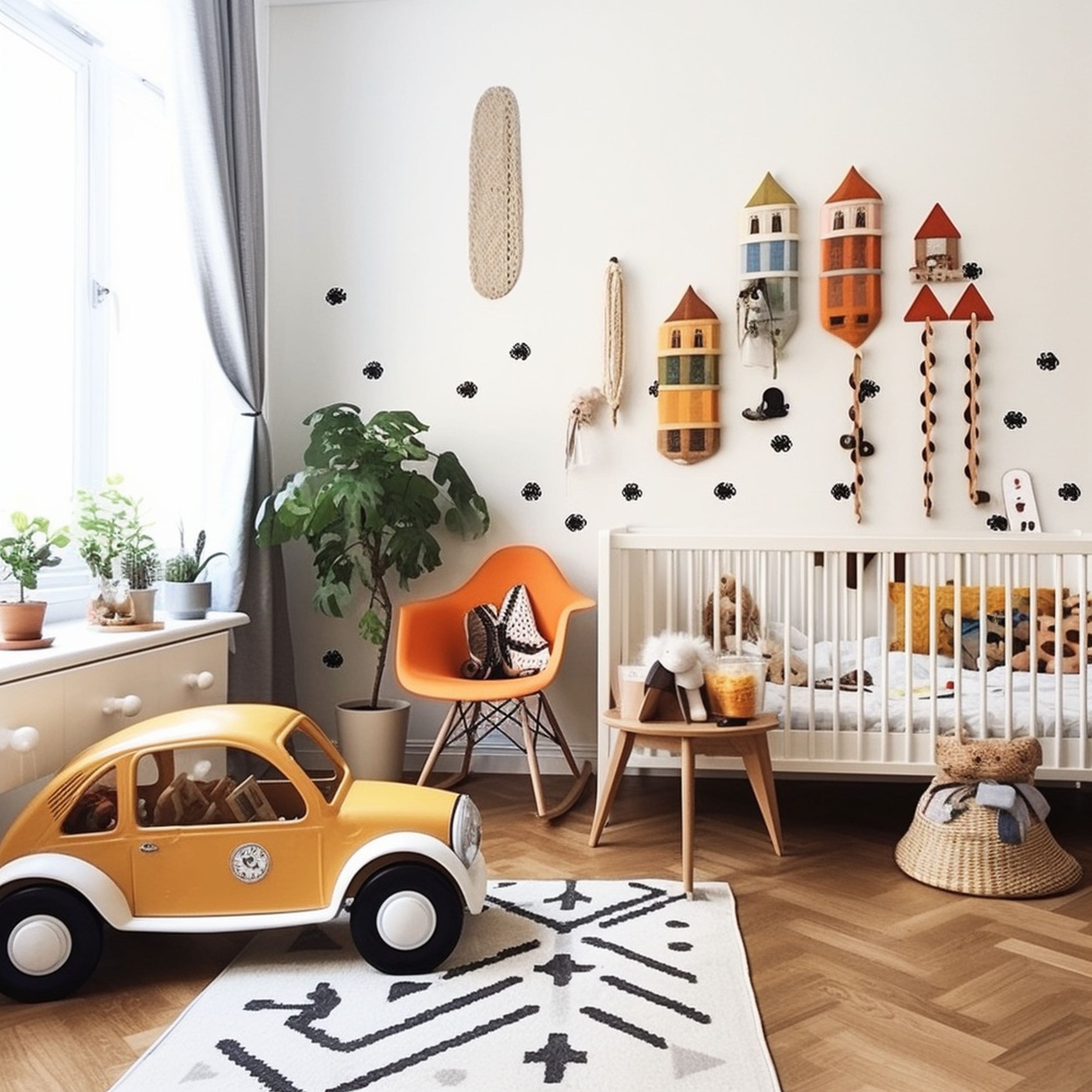 Scandinavian Nursery With Toy Decorations