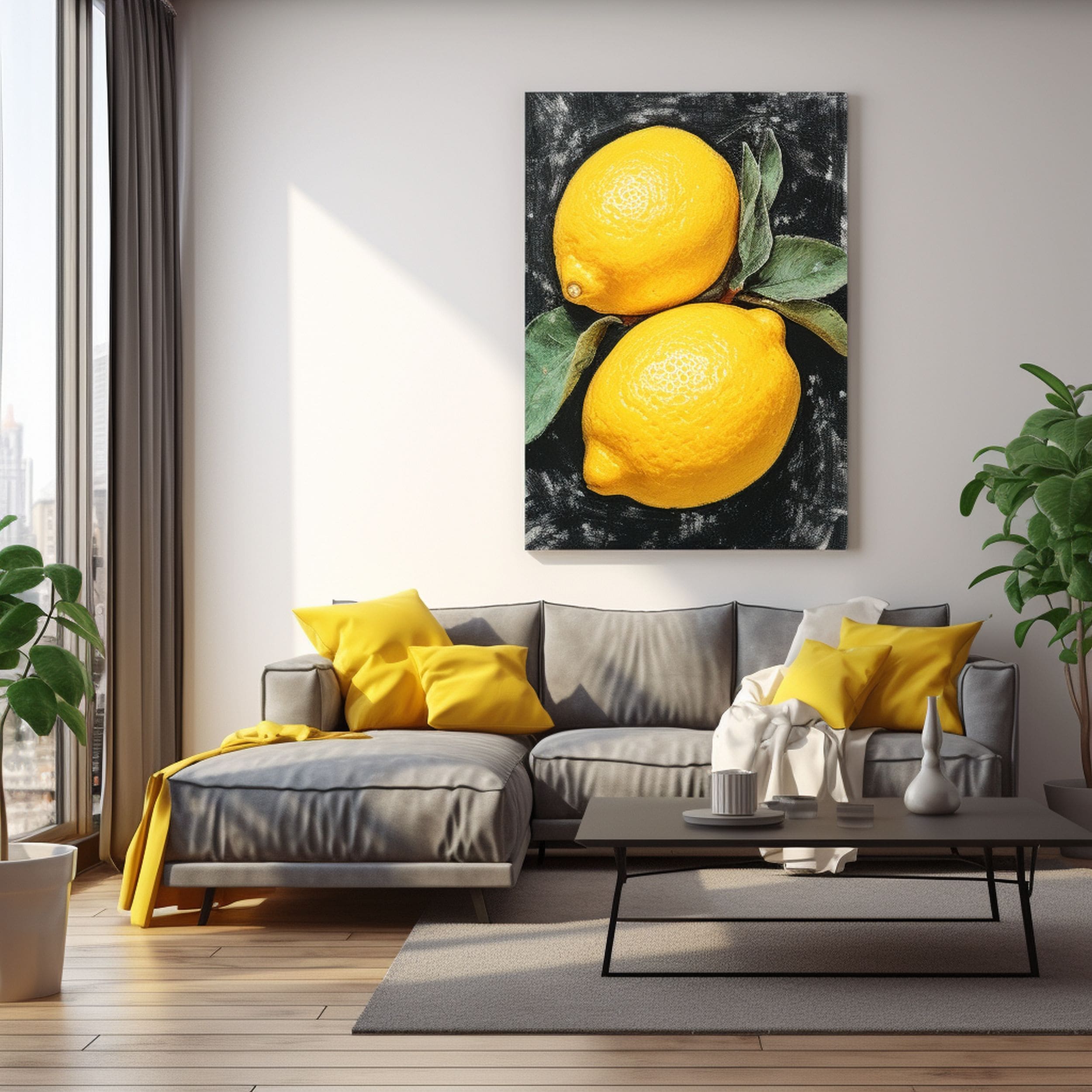 Lemon Patterned Wall Art