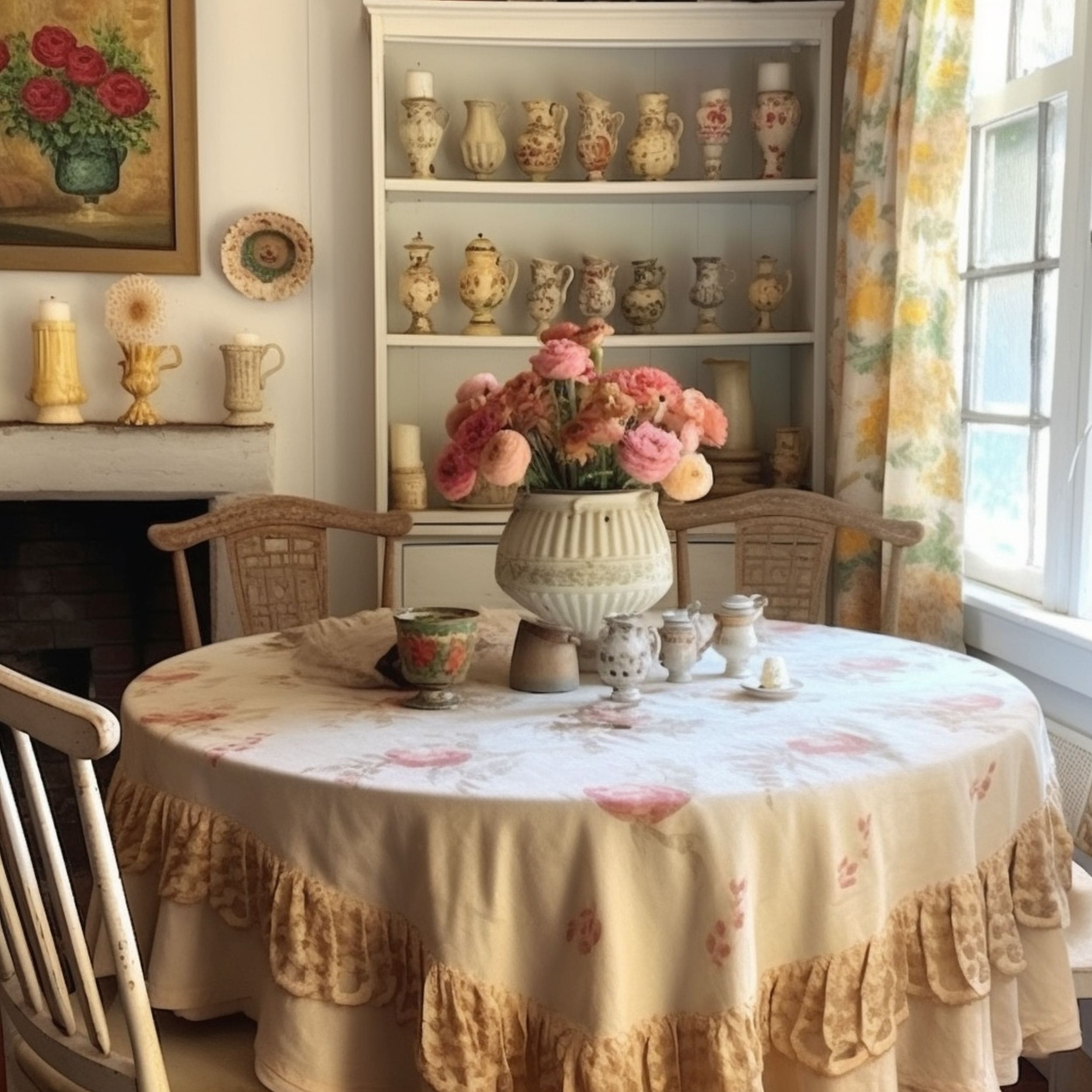 Neutral Toned Room With Antique Accents