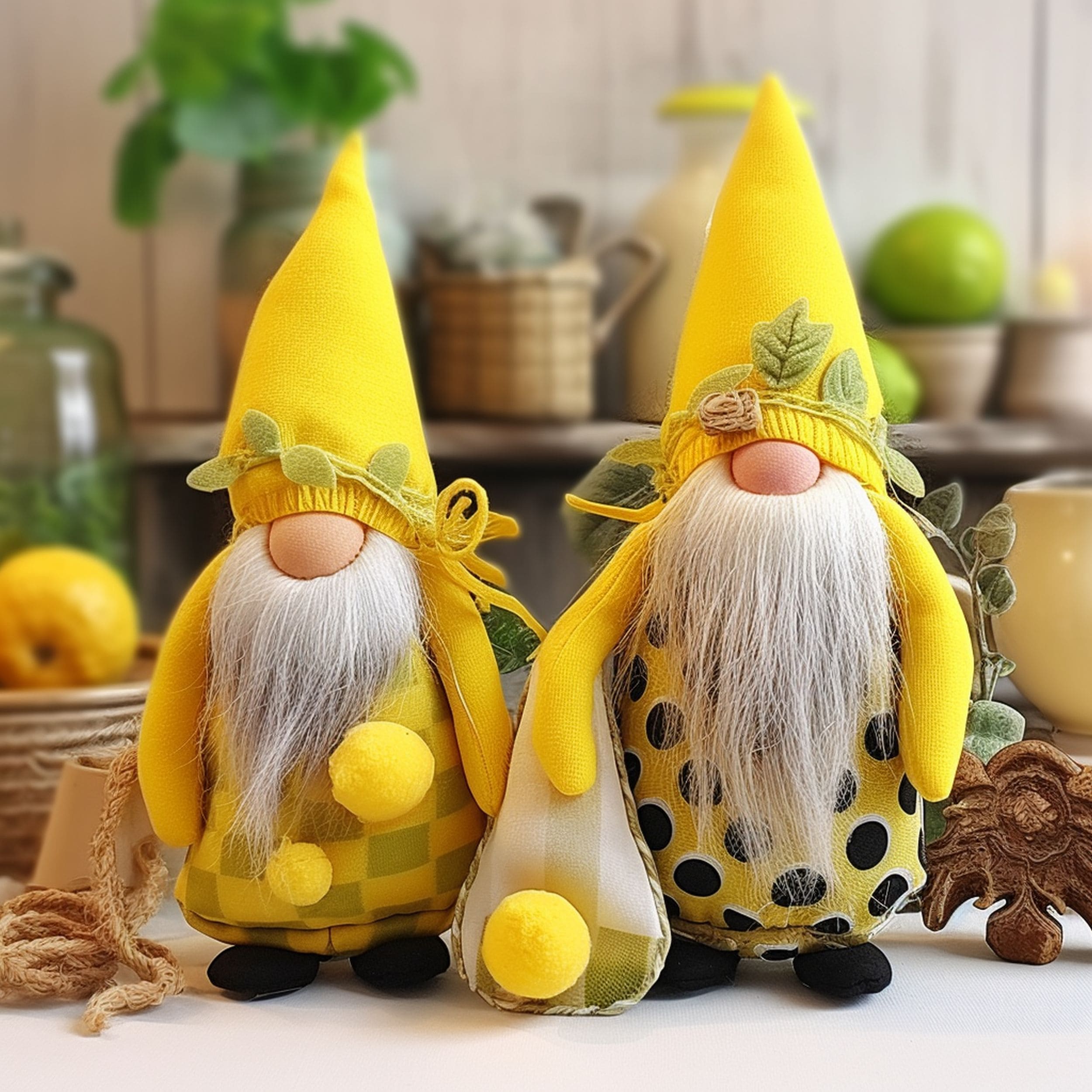 Decorative Lemon Themed Gnomes