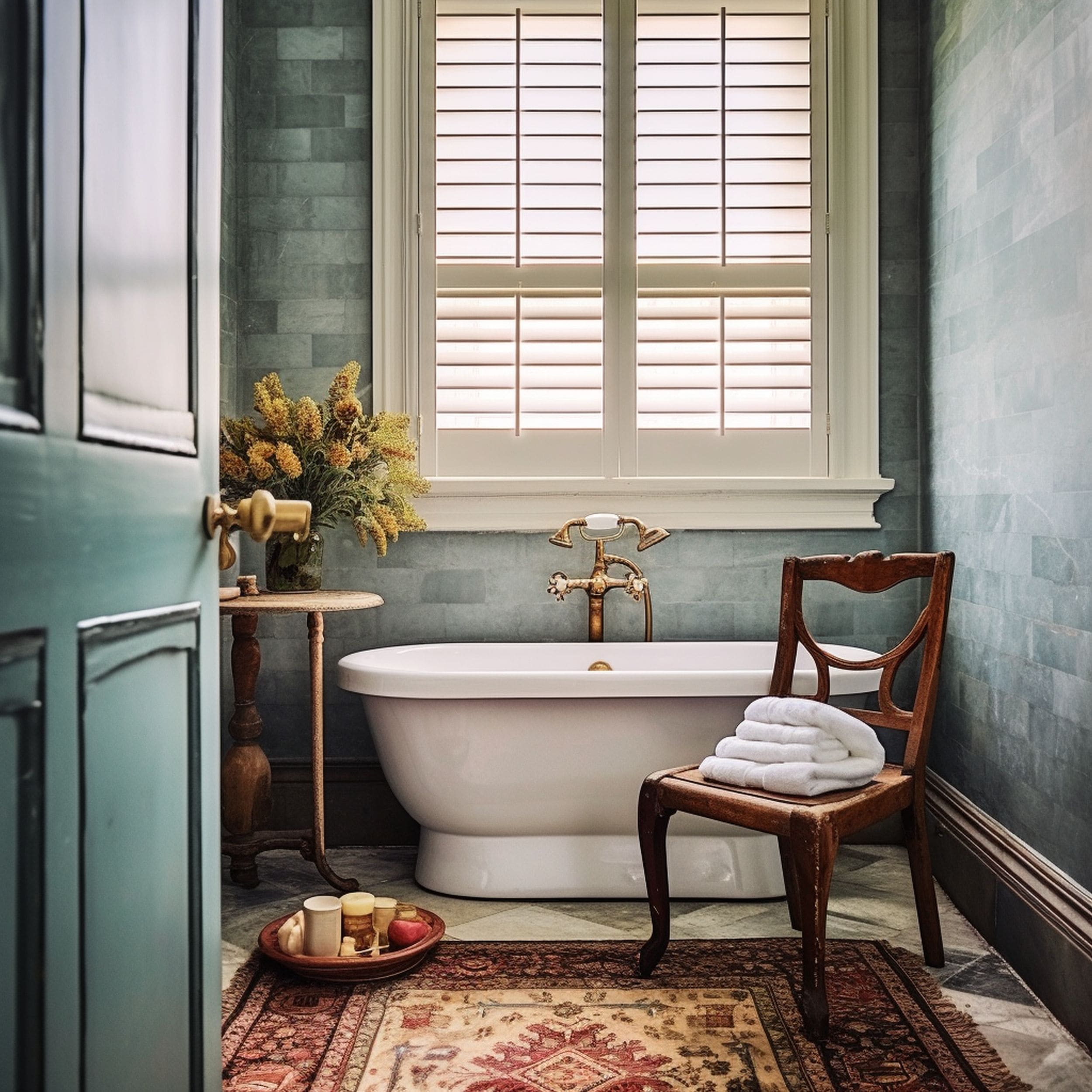Small Bathroom With Antique Accents