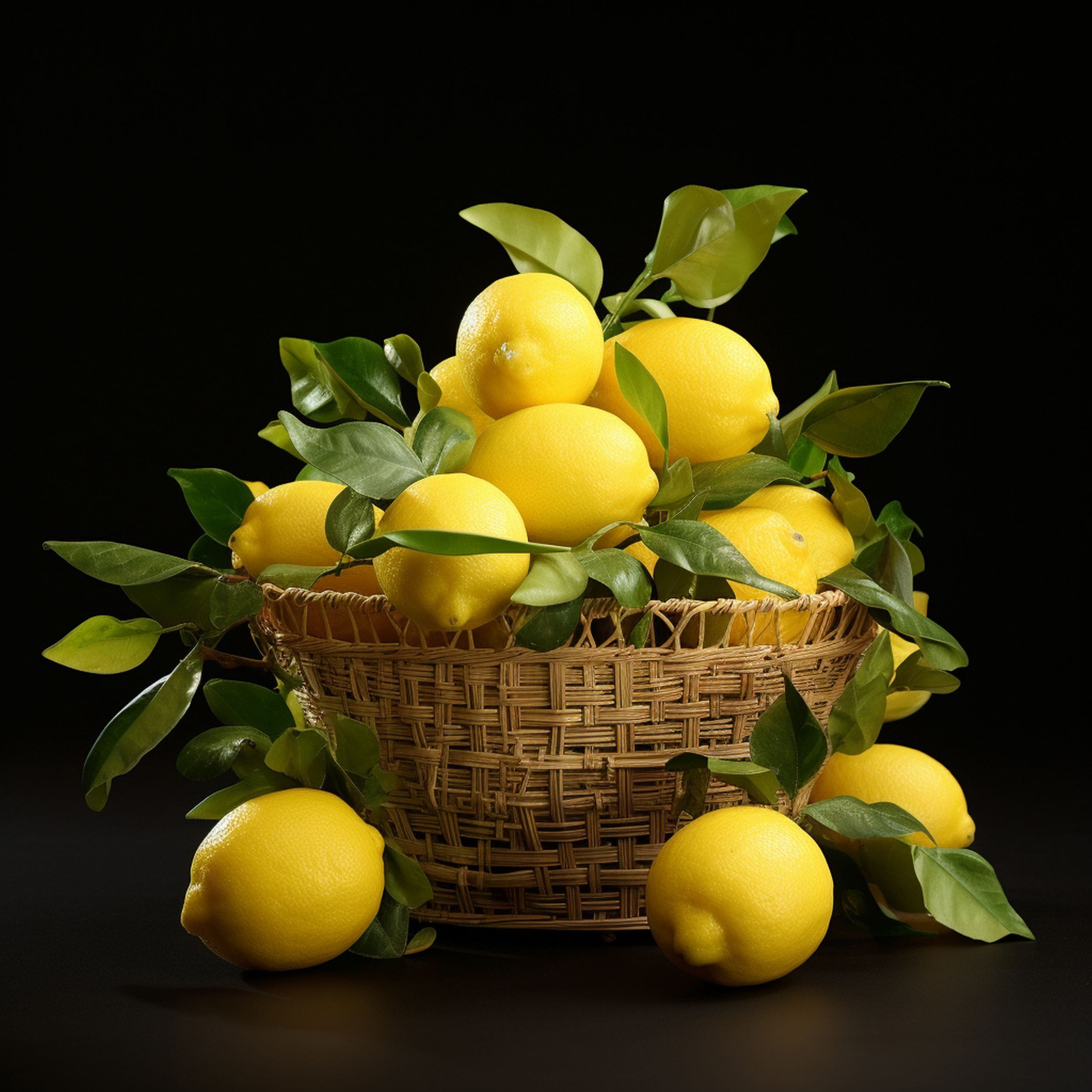 Decorative Basket of Lemons
