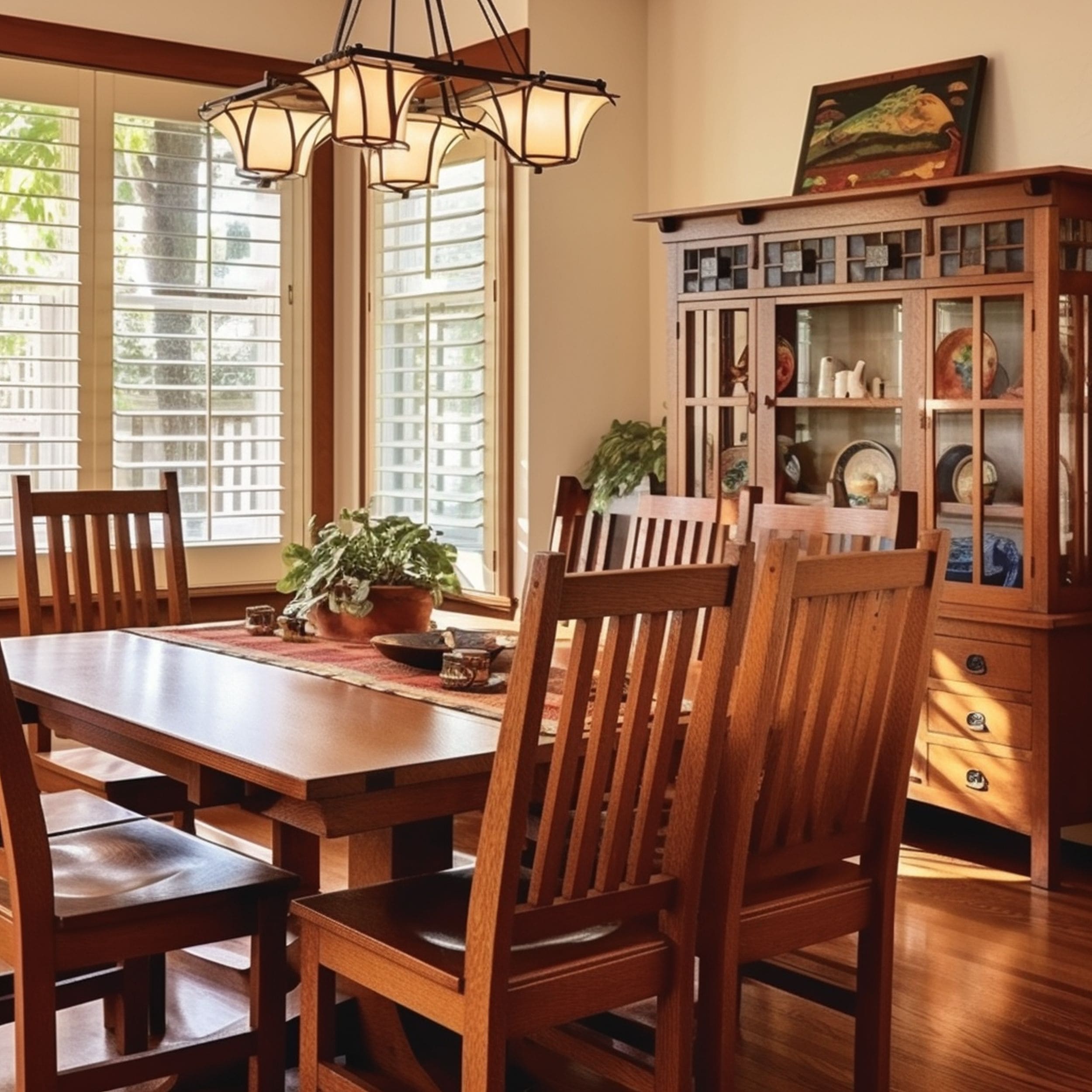 Dining Room With Mission Style Furniture