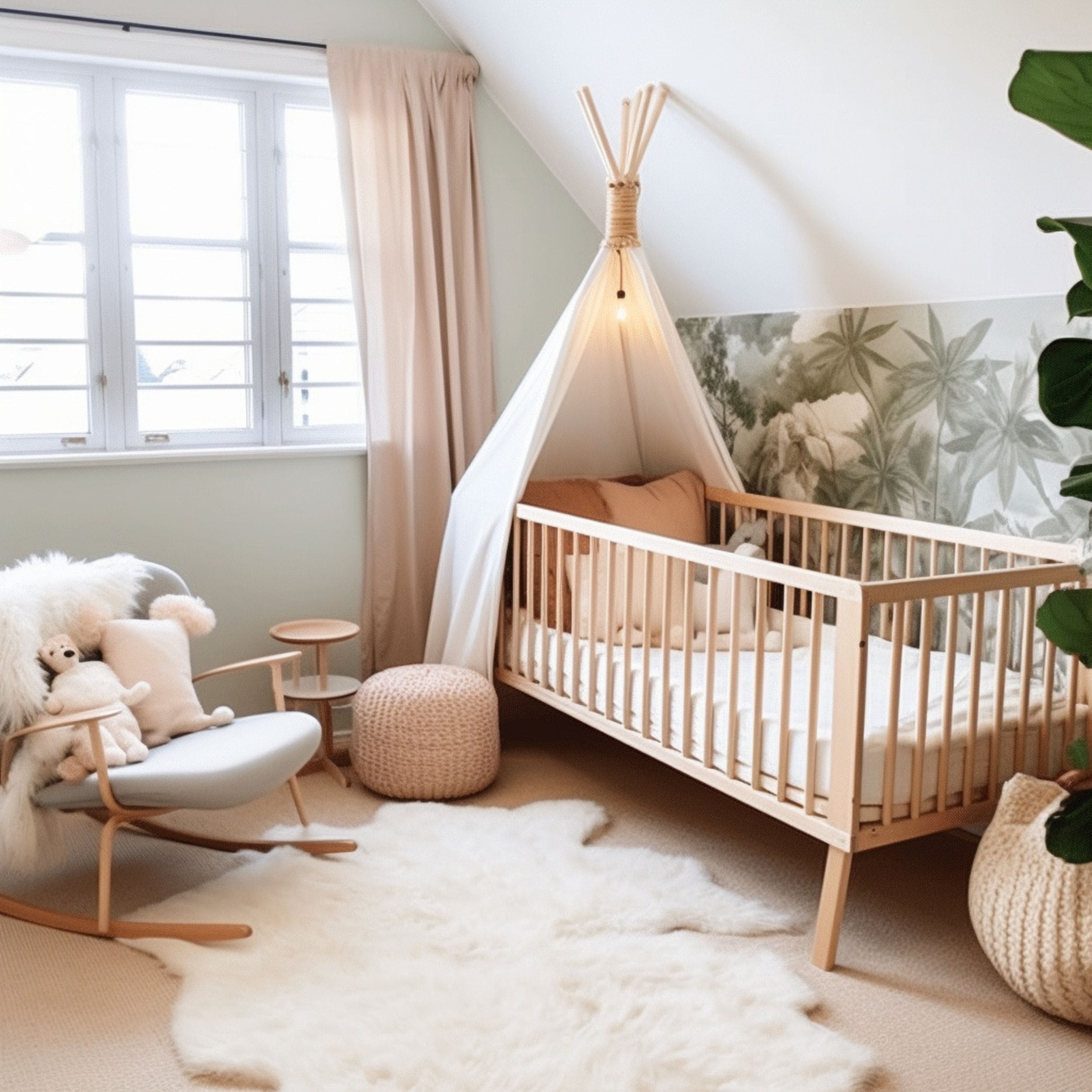 Cozy Scandinavian Nursery With Soft Textures